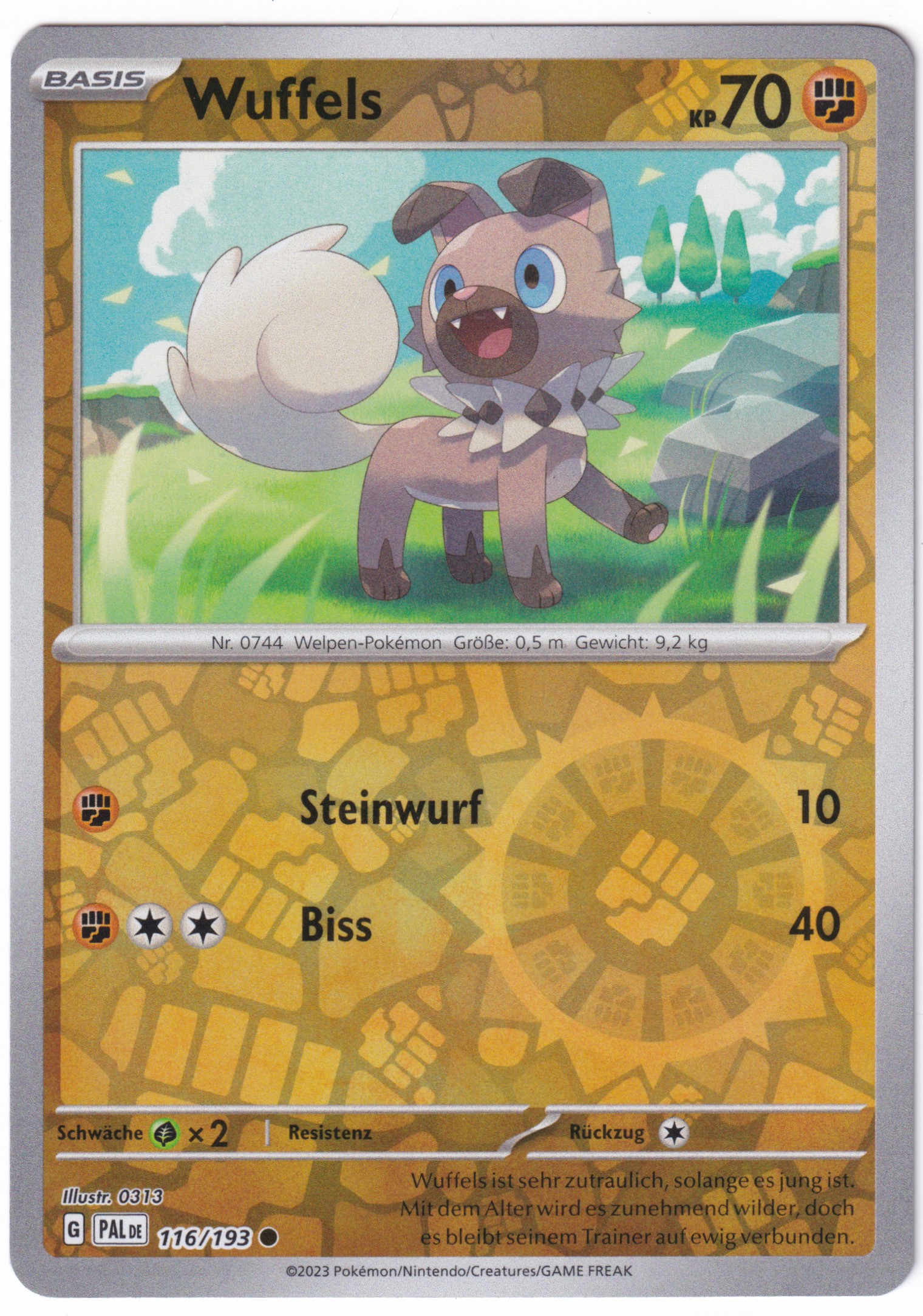 Wuffels 116/193 Common Reverse Holo - Entwicklungen in Paldea Deutsch