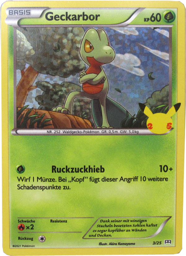 Pokemon MCD 3/25 Geckarbor Foil Einzelkarte deutsch