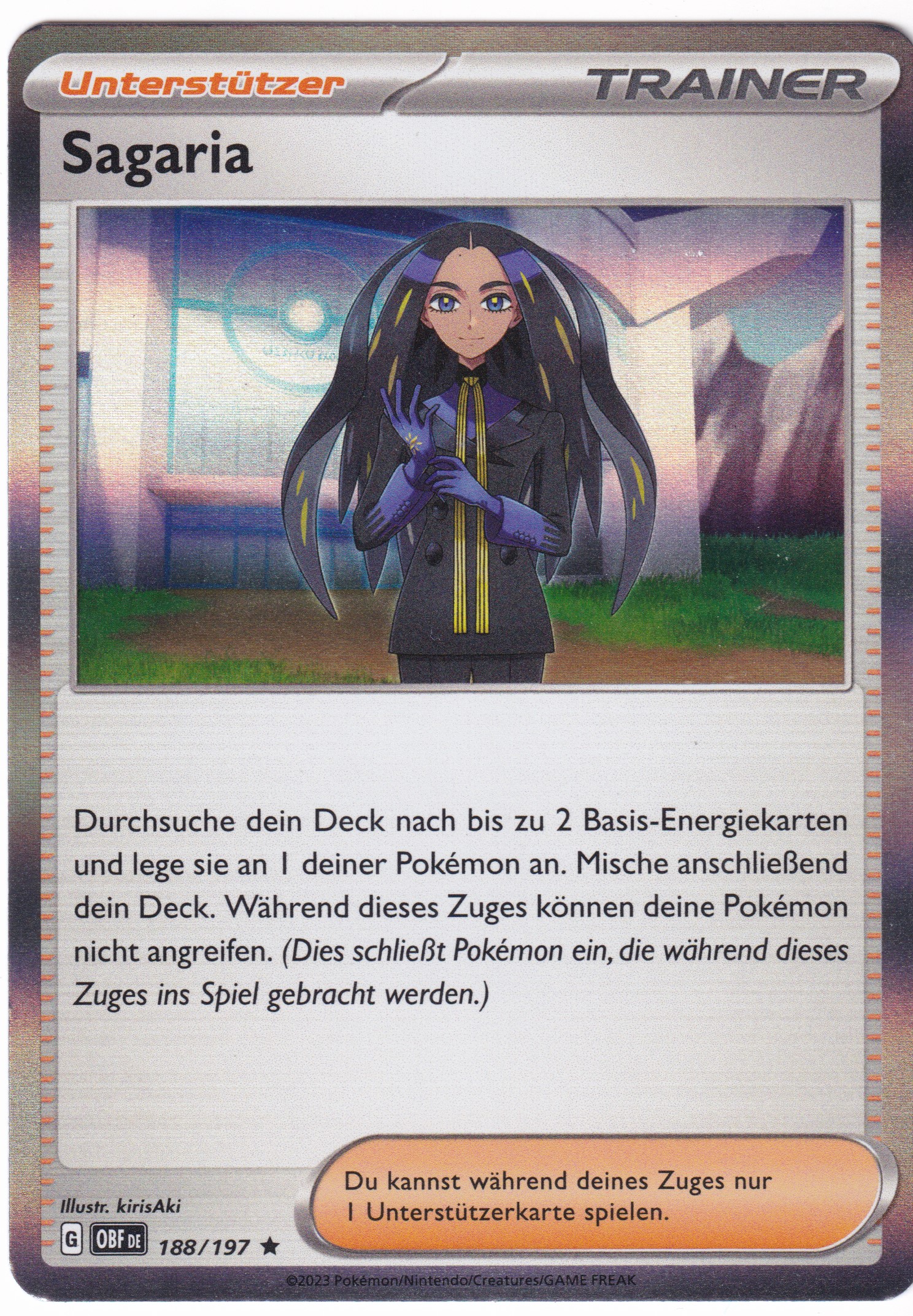 Sagaria 188/197 Rare Holo - Obsidian Flammen Deutsch