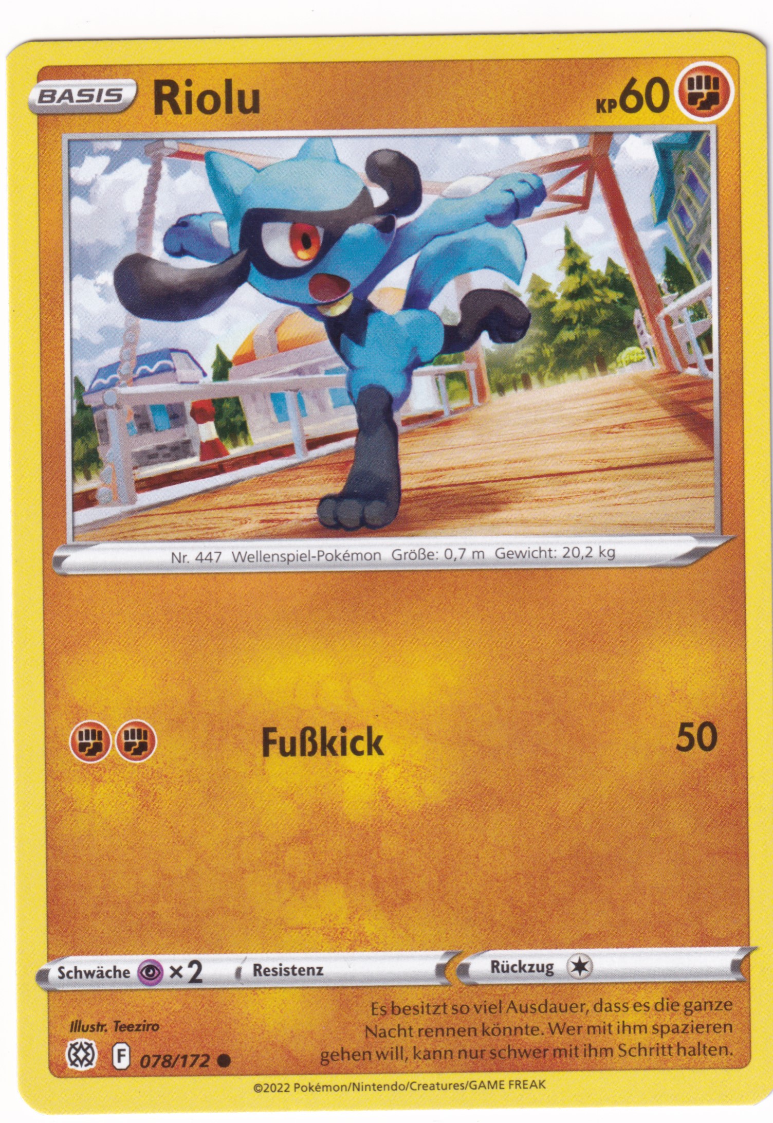 Riolu 078/172 Common Reverse Holo - Strahlende Sterne Deutsch