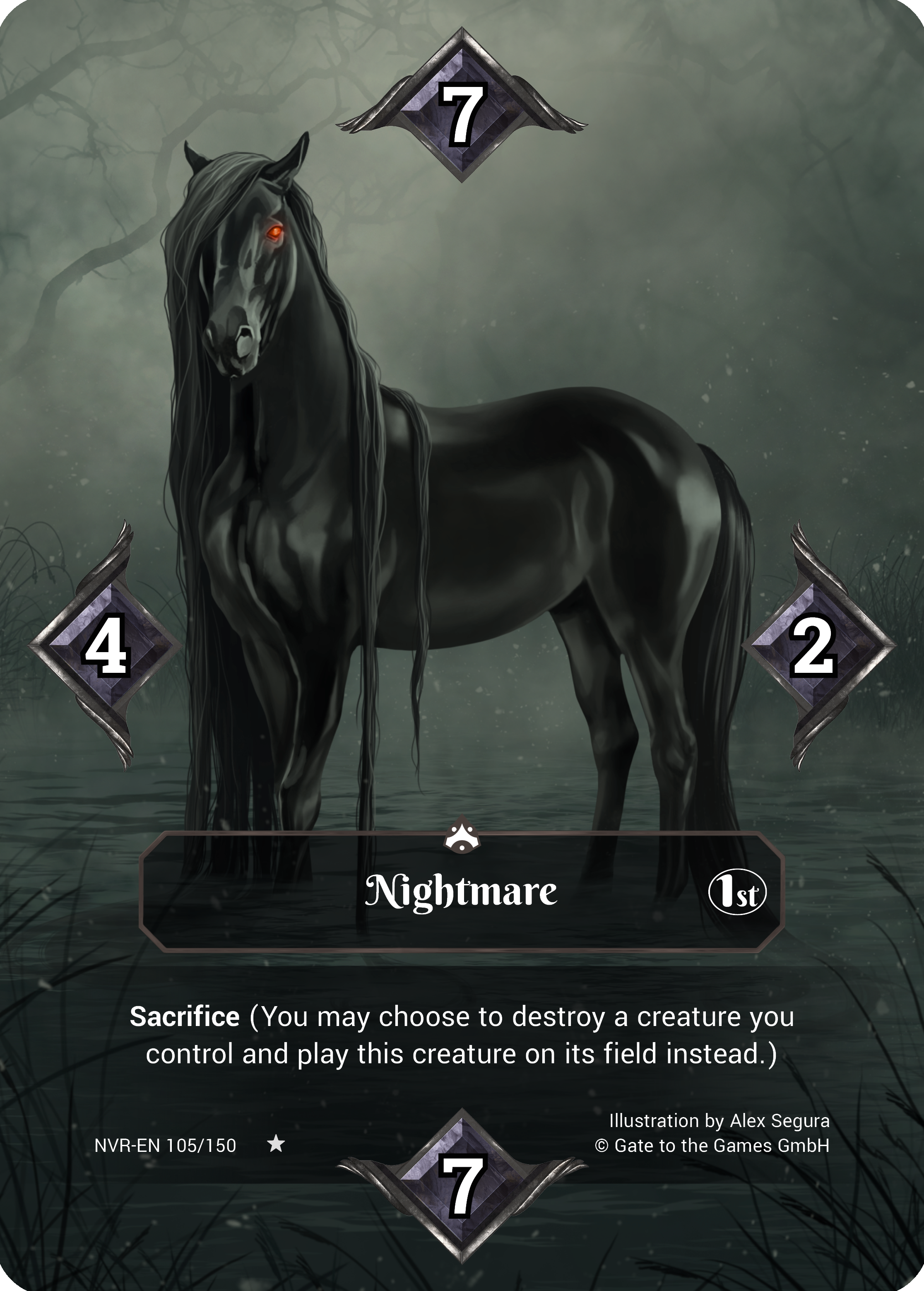 Nightmare 105/150 Rare Parallel Foil - Alpha 1. Edition EN