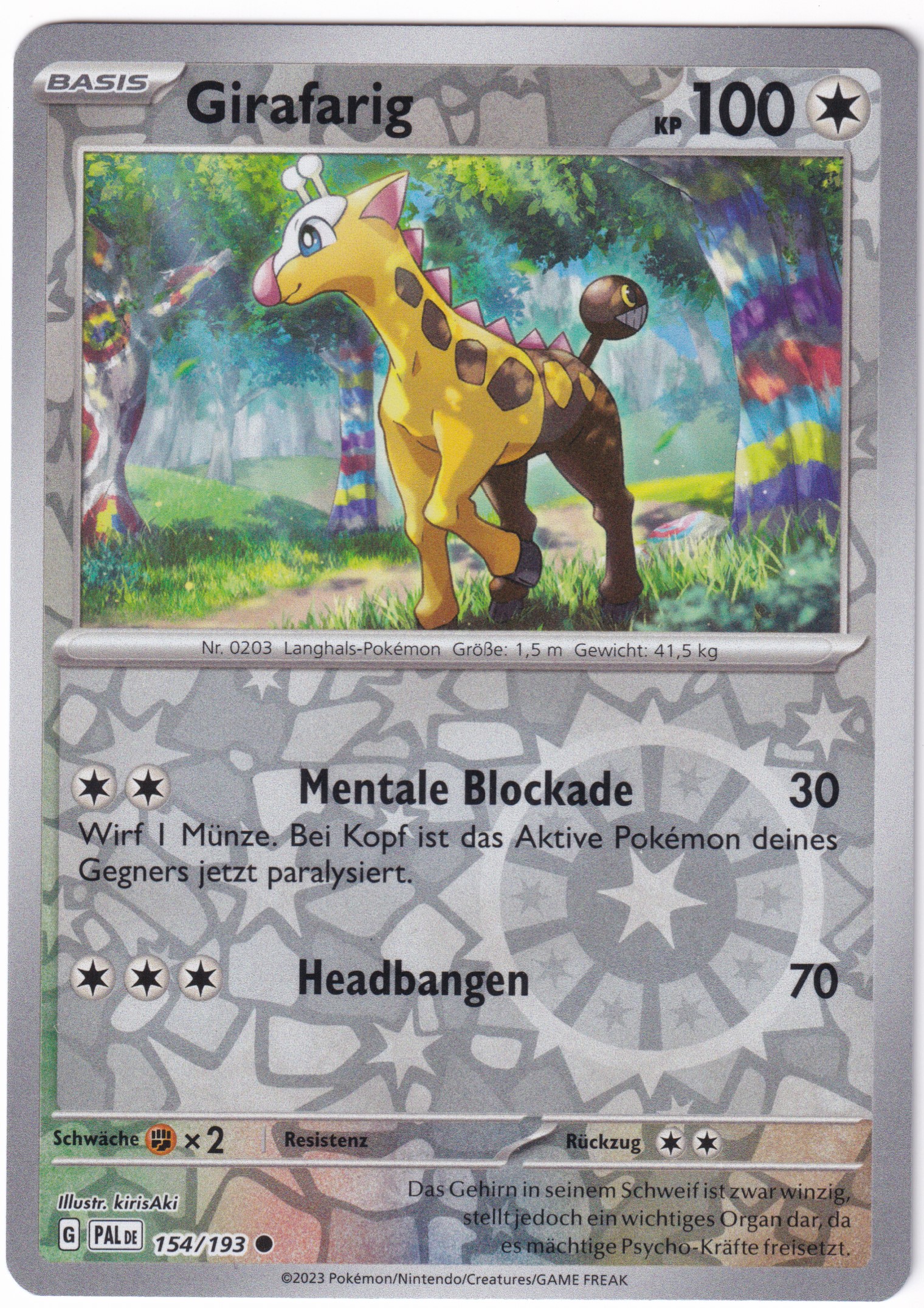 Girafarig 154/193 Common Reverse Holo - Entwicklungen in Paldea Deutsch