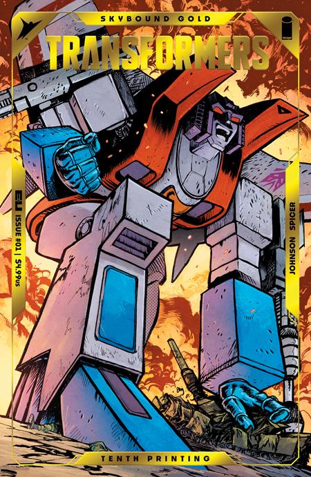 TRANSFORMERS #1 - FOIL EMBOSS - 10th PTG STARSCREAM VAR