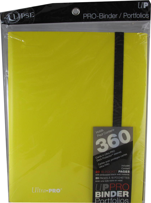 Ultra Pro 9-Pocket Portfolio Binder Eclipse - Lemon Yellow