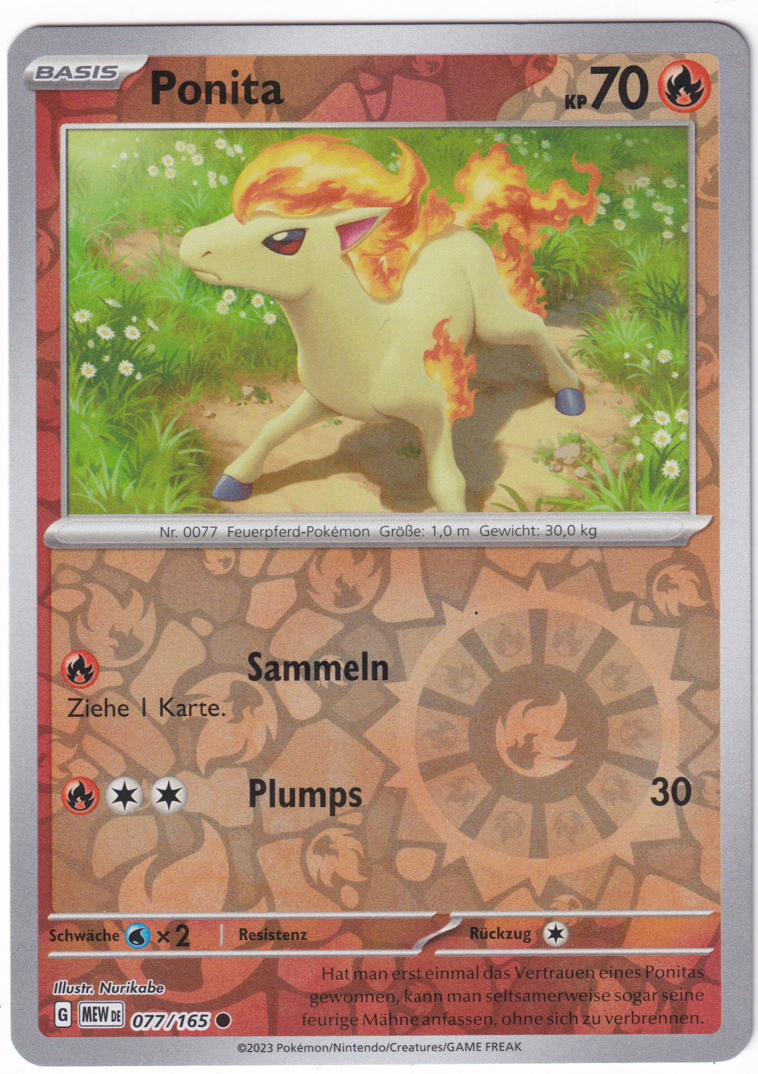 Ponita 077/165 Common Reverse Holo - Karmesin & Purpur - 151 Deutsch