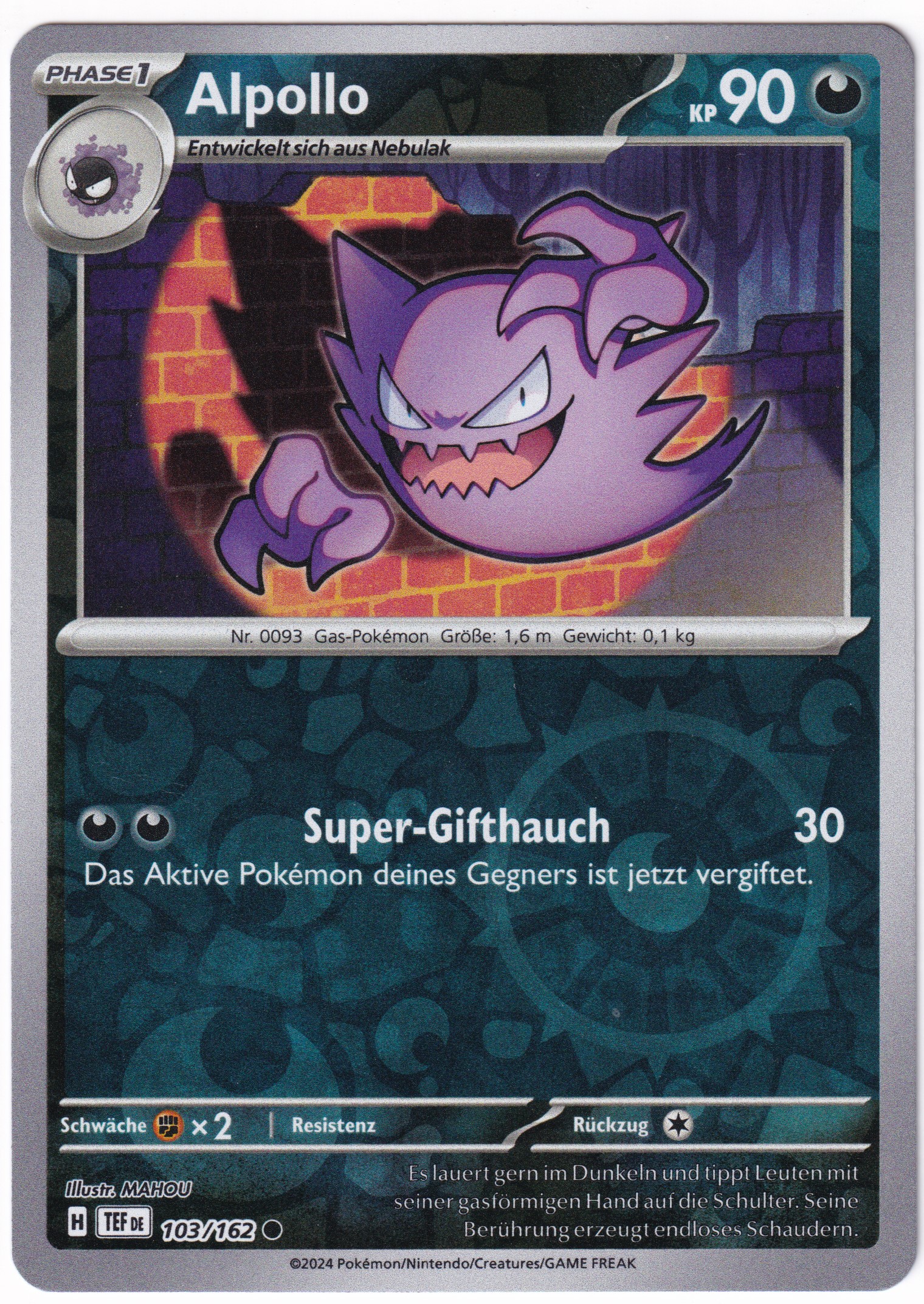 Alpollo 103/162 Common Reverse Holo - Karmesin & Purpur - Gewalten der Zeit Deutsch