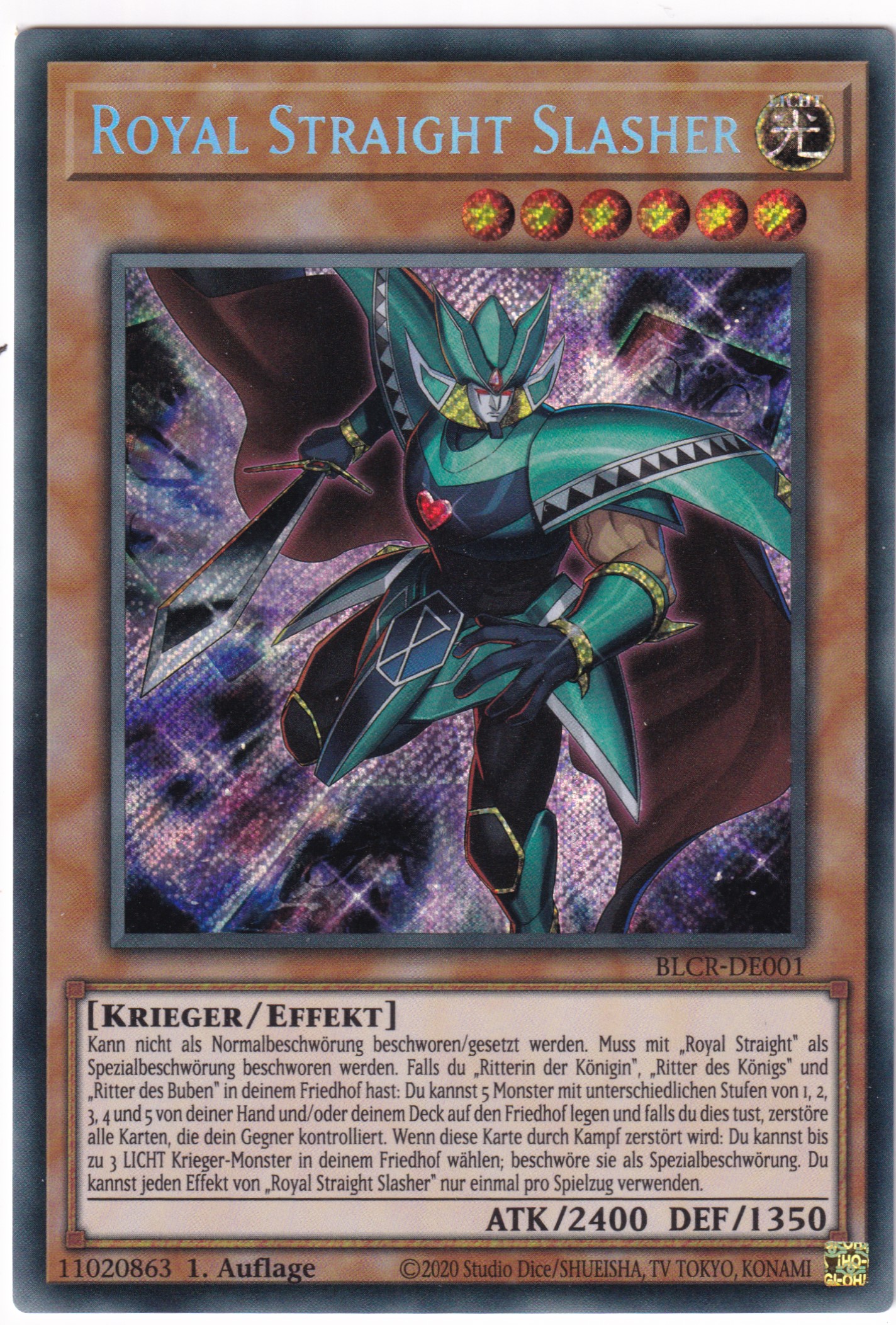 Royal Straight Slasher 001/097 Secret Rare - BoL: Crystal Revenge
