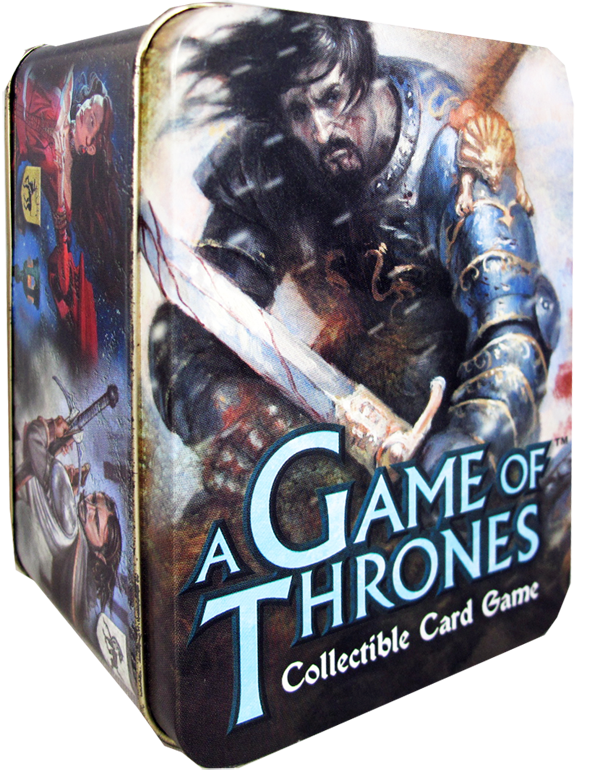 A Game of Thrones Sammelkartenspiel - Leere Tin Box mit zwei Winter Edition Booster deutsch