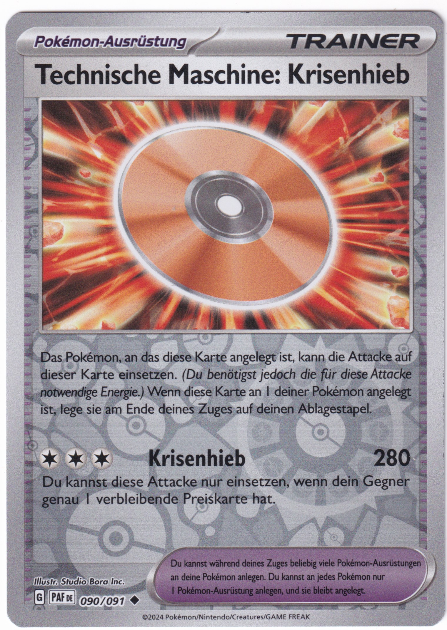 Technische Maschine: Krisenhieb090/091 Uncommon Reverse Holo - Karmesin & Purpur - Paldeas Schicksal