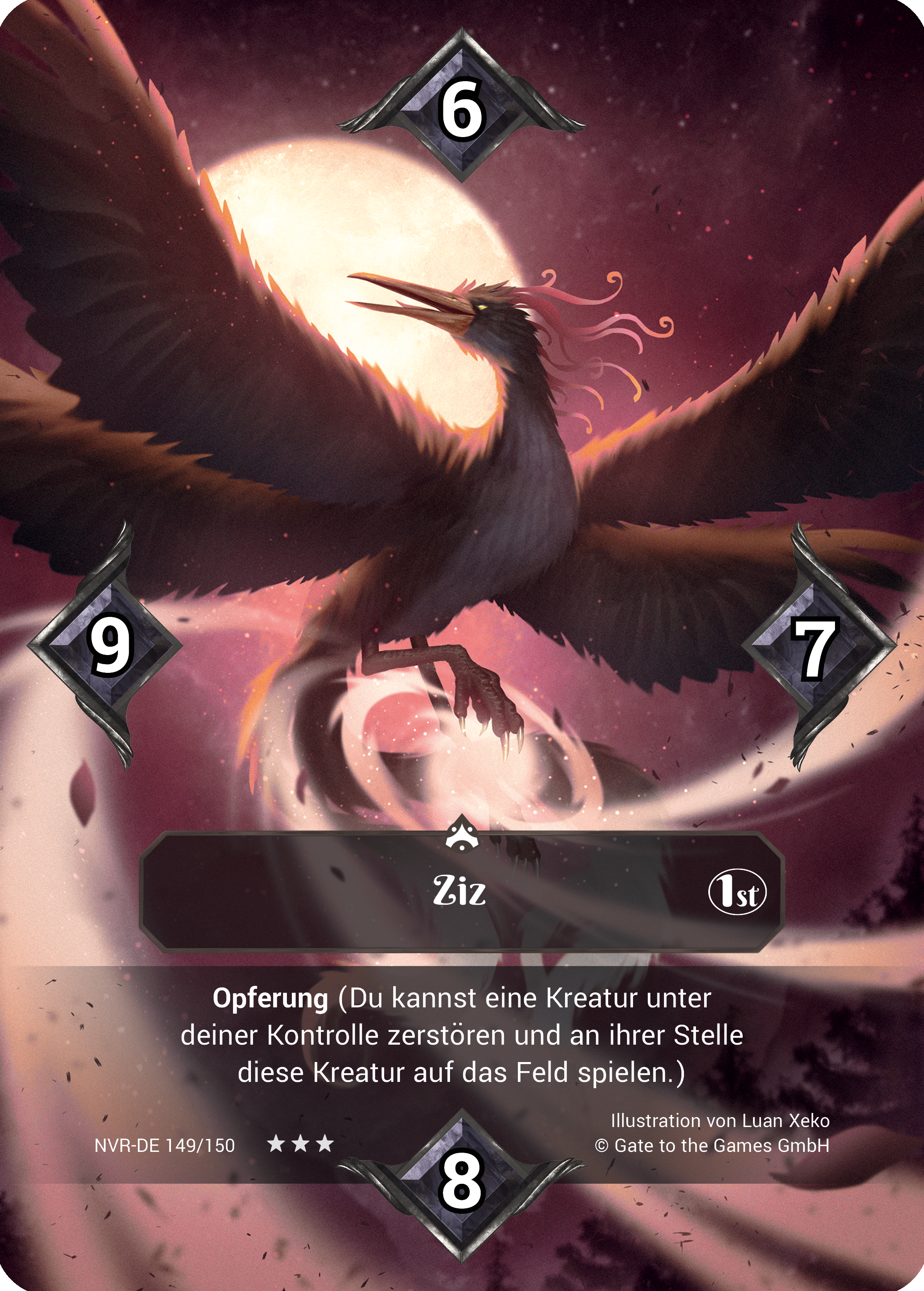 Ziz 149/150 Legendary Ornament Foil - Alpha 1. Edition DE