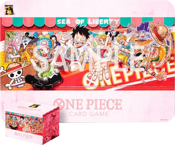 One Piece CG Playmat und Card Case Set - 25th Edition englisch