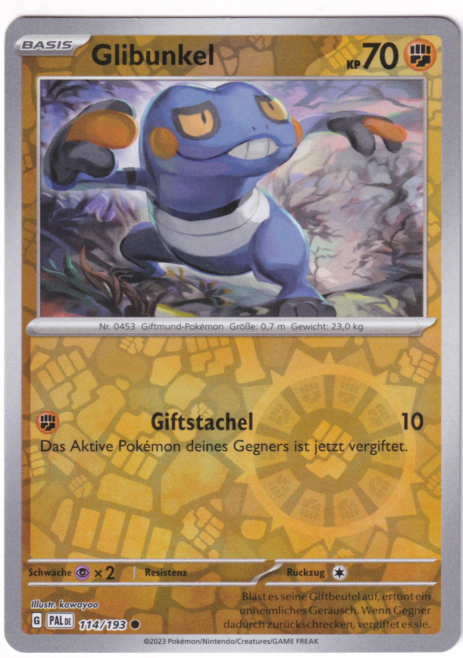 Glibunkel 114/193 Common Reverse Holo - Entwicklungen in Paldea Deutsch