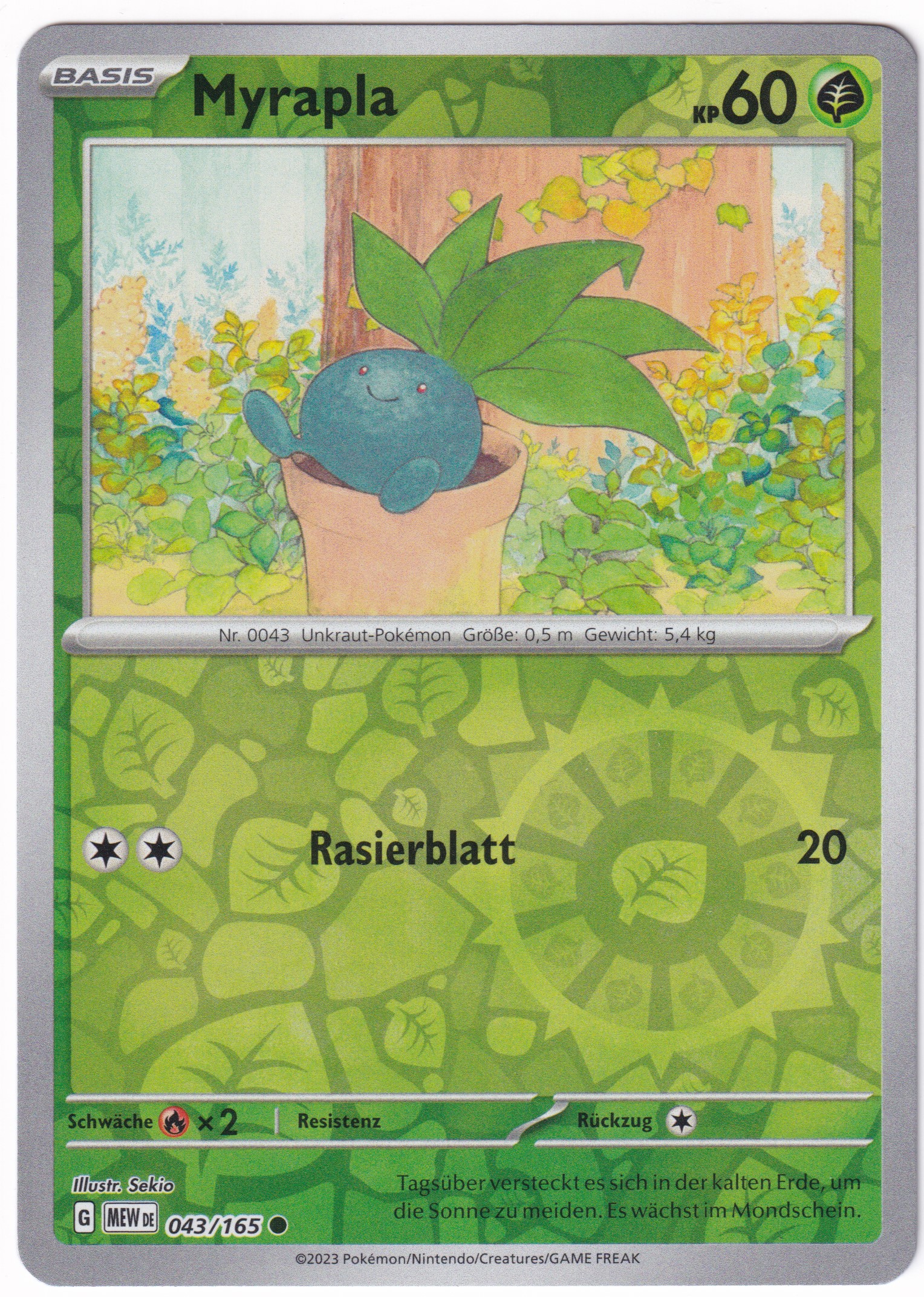 Myrapla 043/165 Common Reverse Holo - Karmesin & Purpur - 151 Deutsch