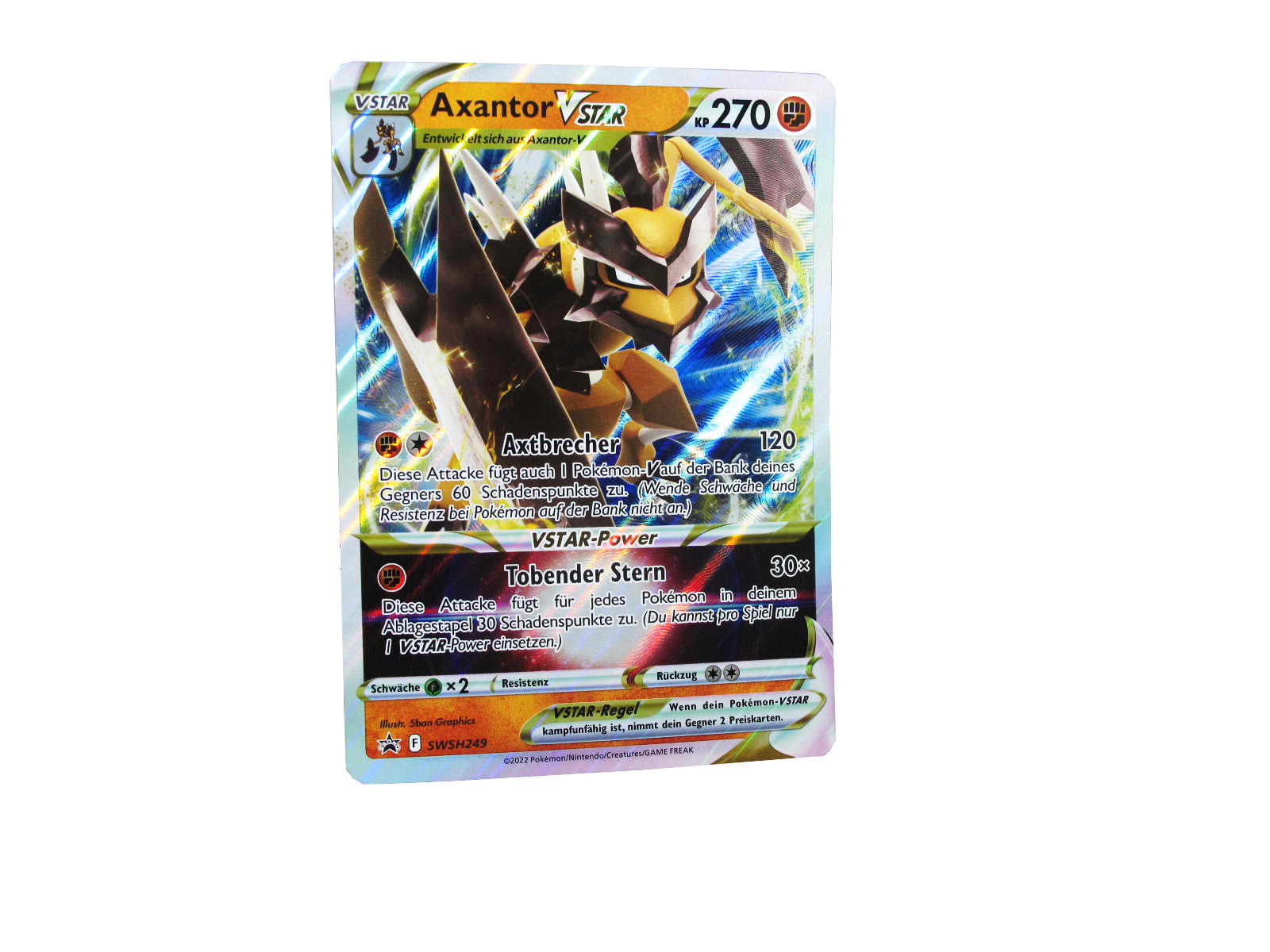 Pokemon Black Star Promo SWSH249 Axantor Vstar Oversize deutsch