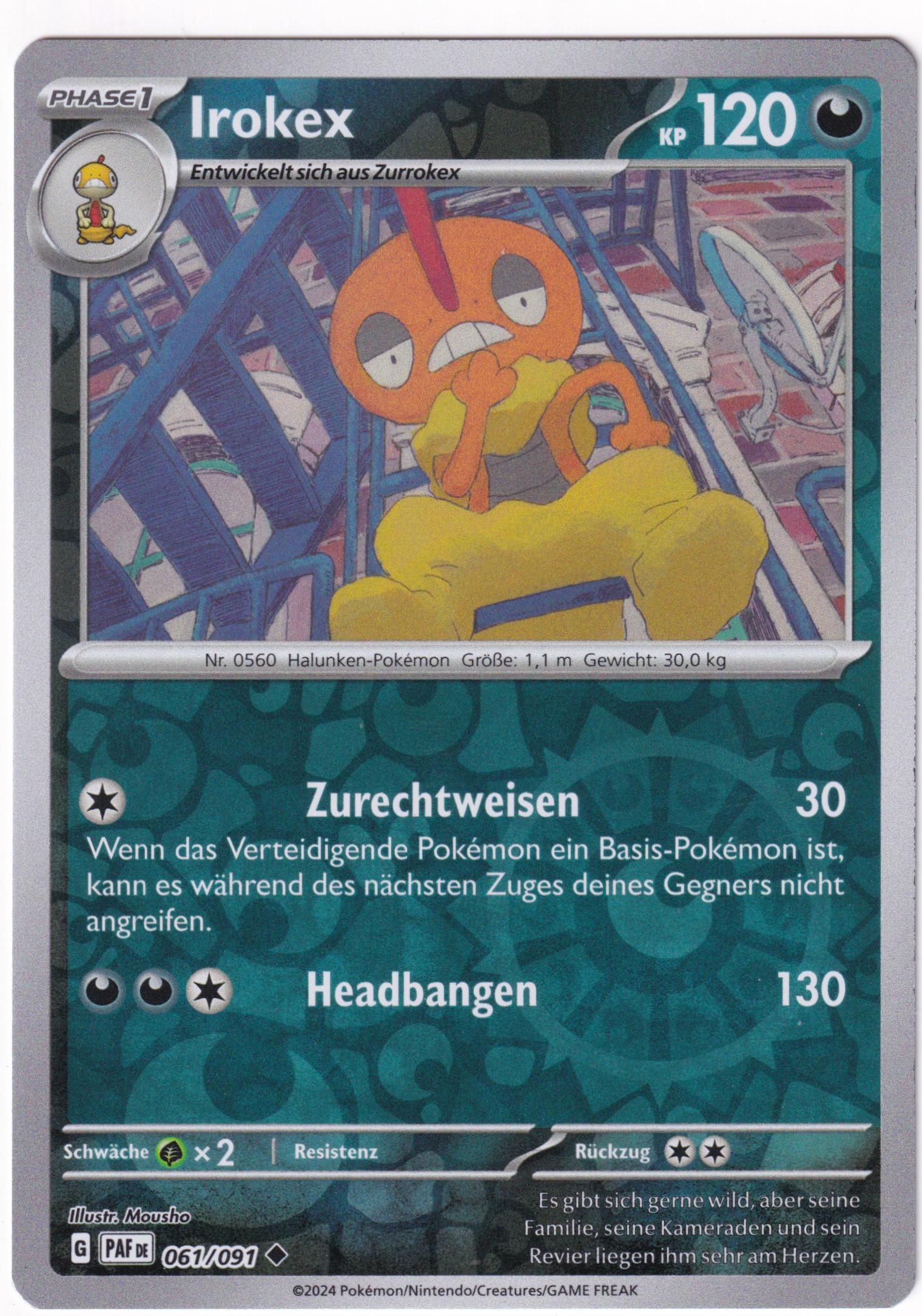 Irokex 061/091 Uncommon Reverse Holo - Karmesin & Purpur - Paldeas Schicksale Deutsch