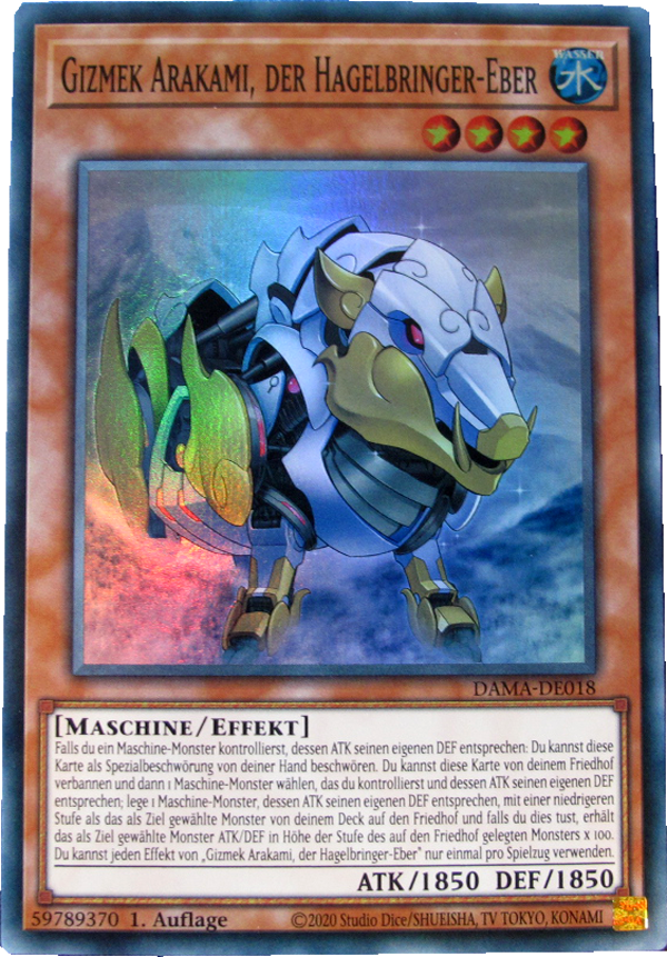 DAMA-DE018 Gizmek Arakami, der Hagelbringer-Eber Super Rare deutsch