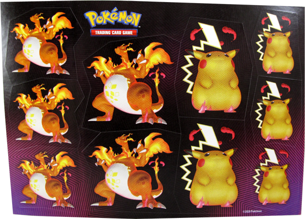 Pokemon Schwert & Schild Glurak und Pikachu Vmax 5er Stickerbogen Sammelkoffer 2020