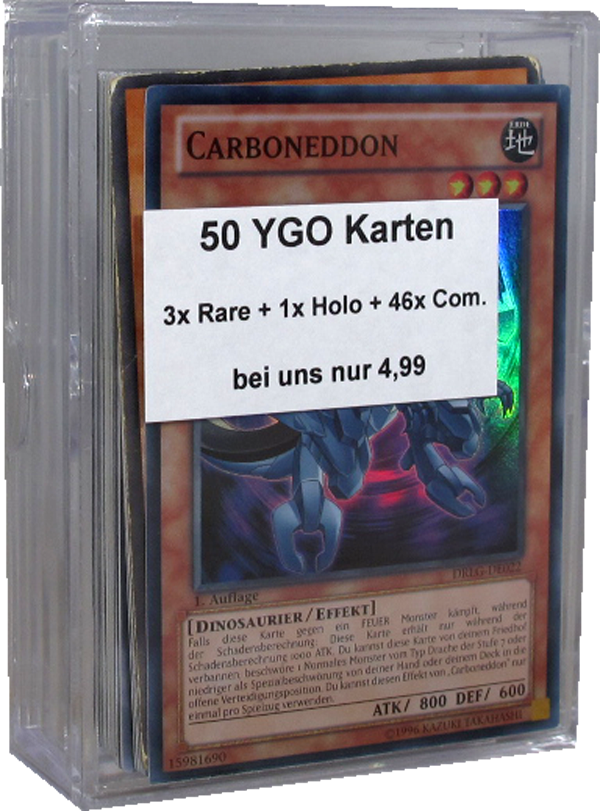 Yu-Gi-Oh! 50 zufällig sortierte Einzelkarten inklusive 3 Rare und 1 Foil!