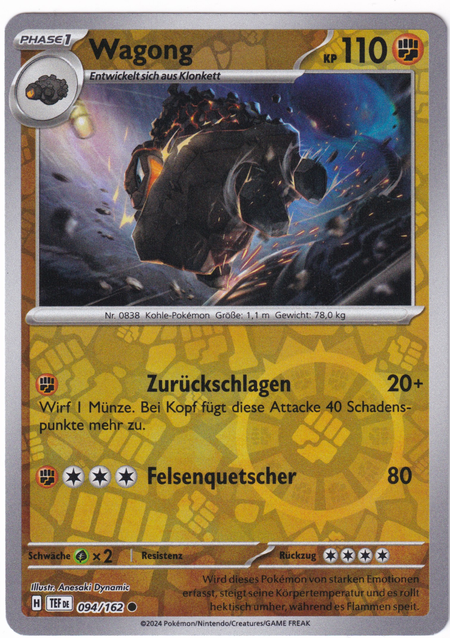 Wagong 094/162 Common Reverse Holo - Karmesin & Purpur - Gewalten der Zeit Deutsch