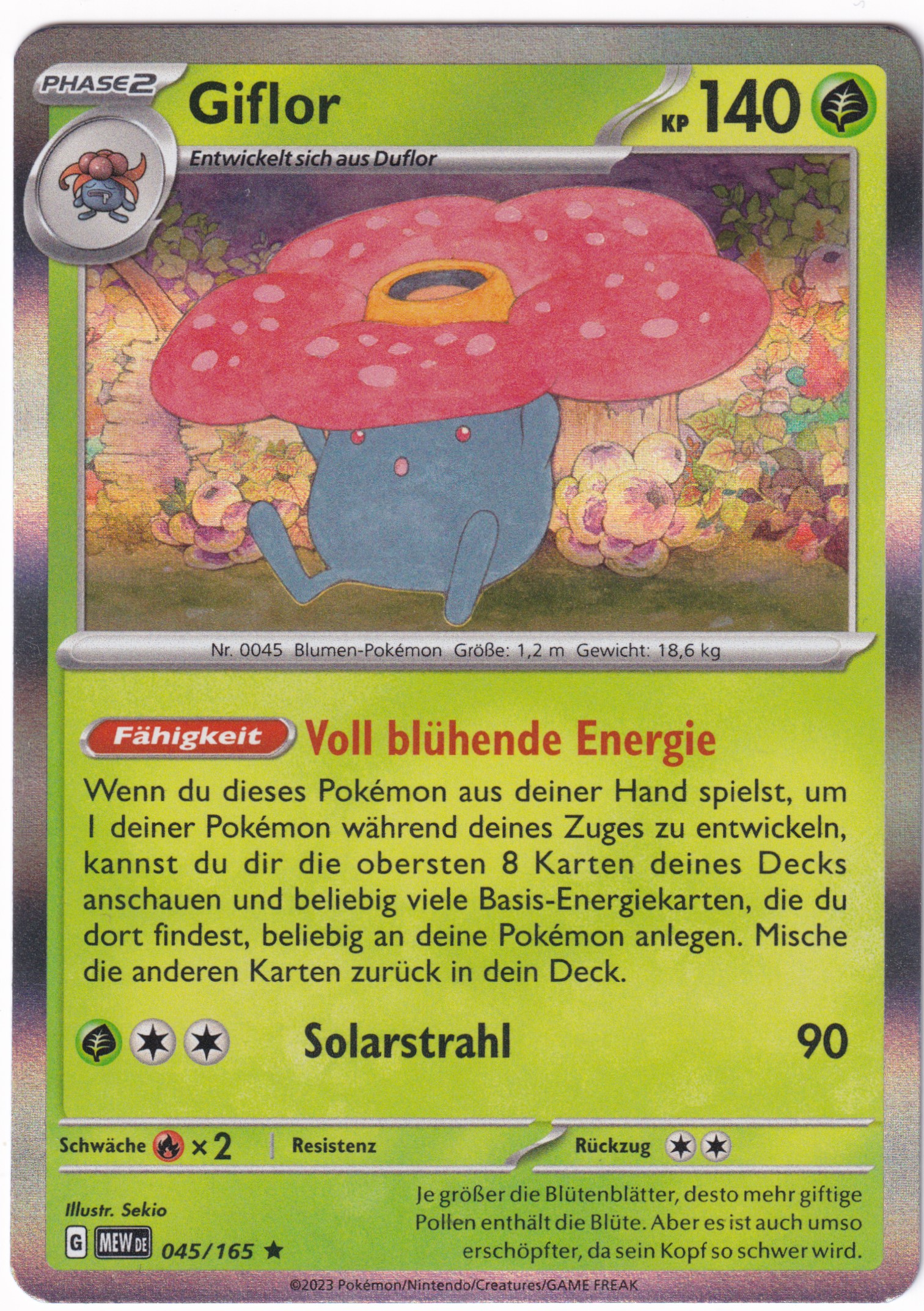 Giflor 045/165 Rare Holo - Karmesin & Purpur - 151 Deutsch