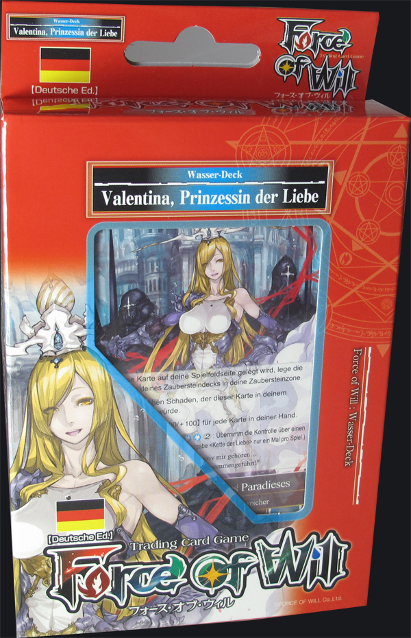 Force of Will Alice Starter - Wasser Deck - Valentina, Prinzessin der Liebe