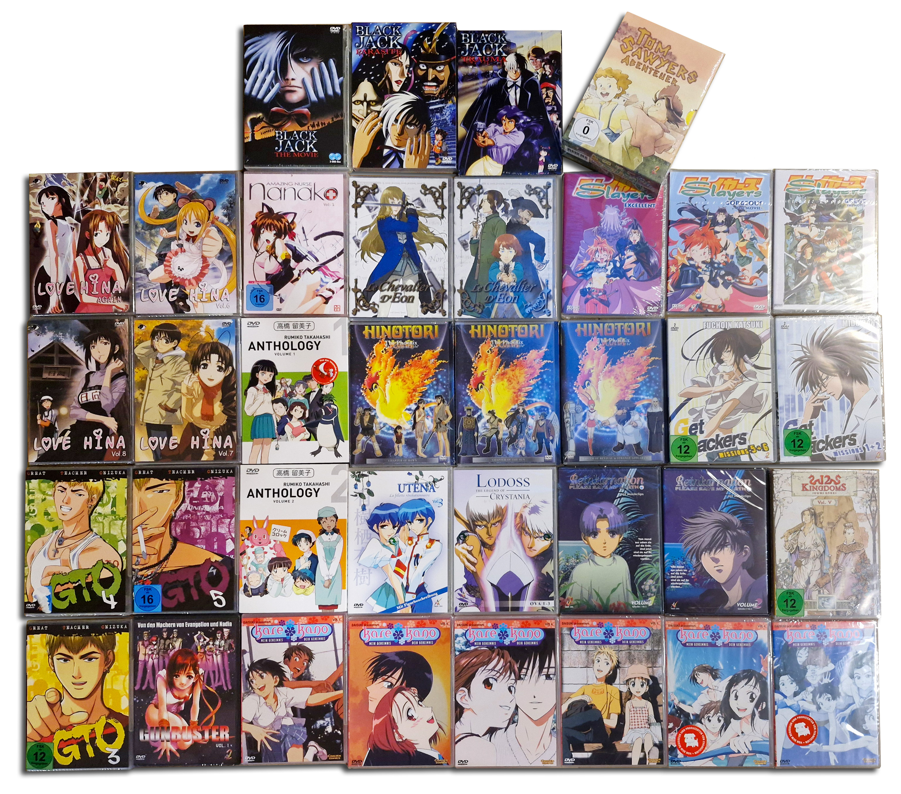 35 verschiedene Anime DVD Mega Set + Tom Sawyers Abenteuer - Gesamtausgabe