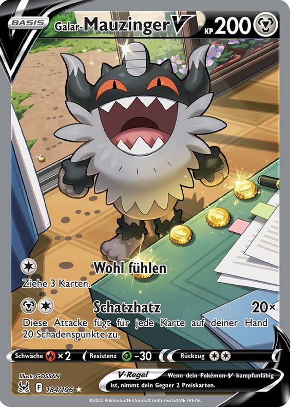 Galar-Mauzinger-V 184/196 Alternative Rare - Verlorener Ursprung Deutsch