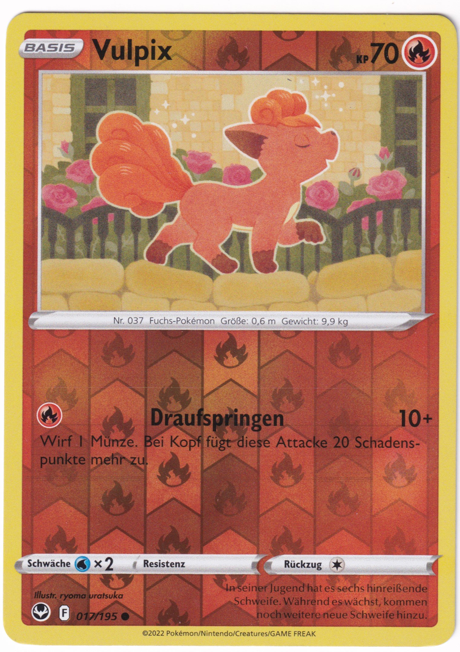 Vulpix 017/195 Common Reverse Holo - Silberne Sturmwinde Deutsch