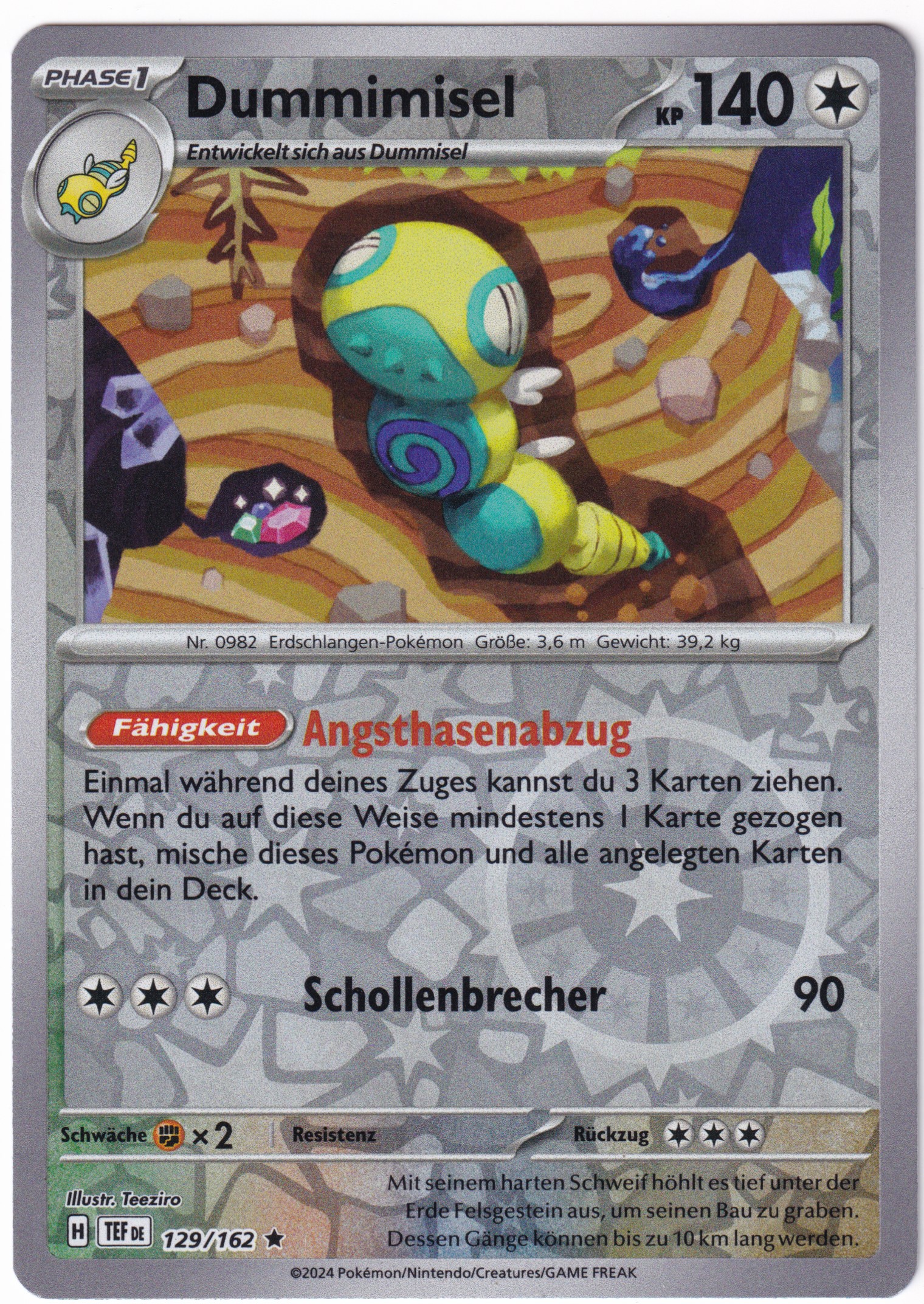 Dummimisel 129/162 Rare Reverse Holo - Karmesin & Purpur - Gewalten der Zeit Deutsch