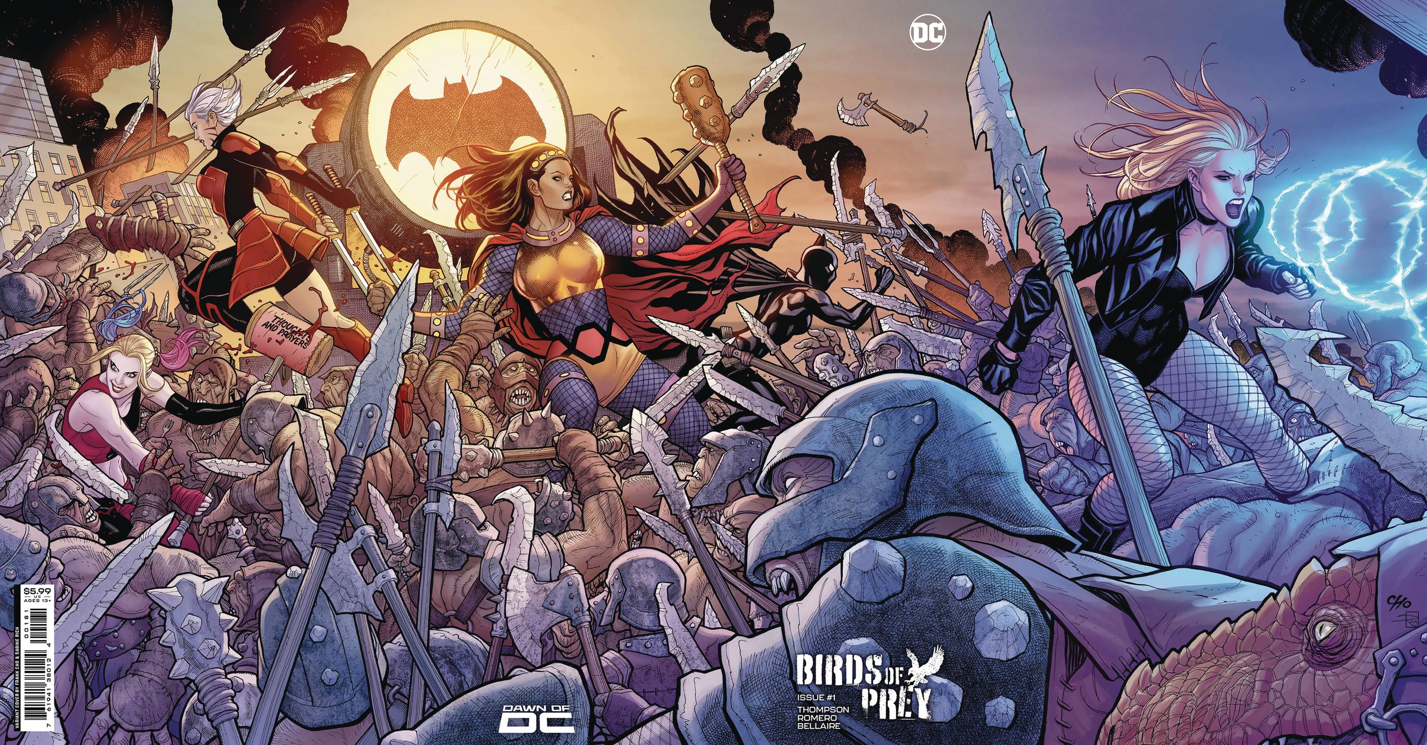 BIRDS OF PREY #1 CVR E FRANK CHO TRIPTYCH GATEFOLD VAR