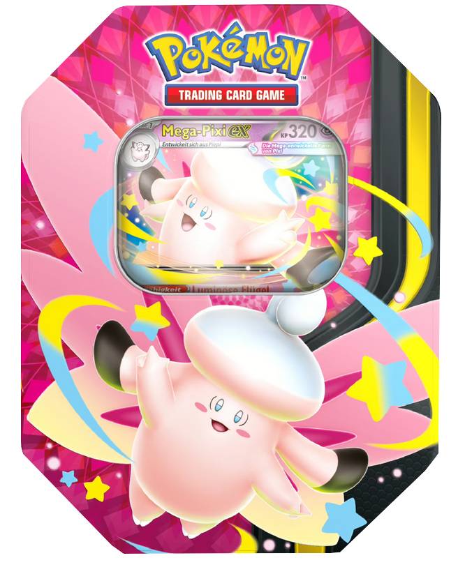 Pokemon Tin 129 Mega-Pixi Tin Box deutsch