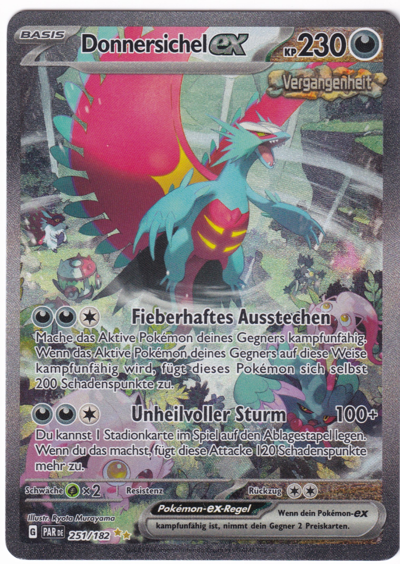 Donnersichel-ex 251/182 Special Illustration Rare - Karmesin & Purpur - Paradoxrift Deutsch
