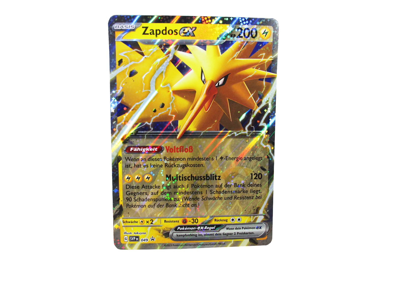 Pokemon Black Star Promo SVP DE 049 Zapdos ex Oversize deutsch