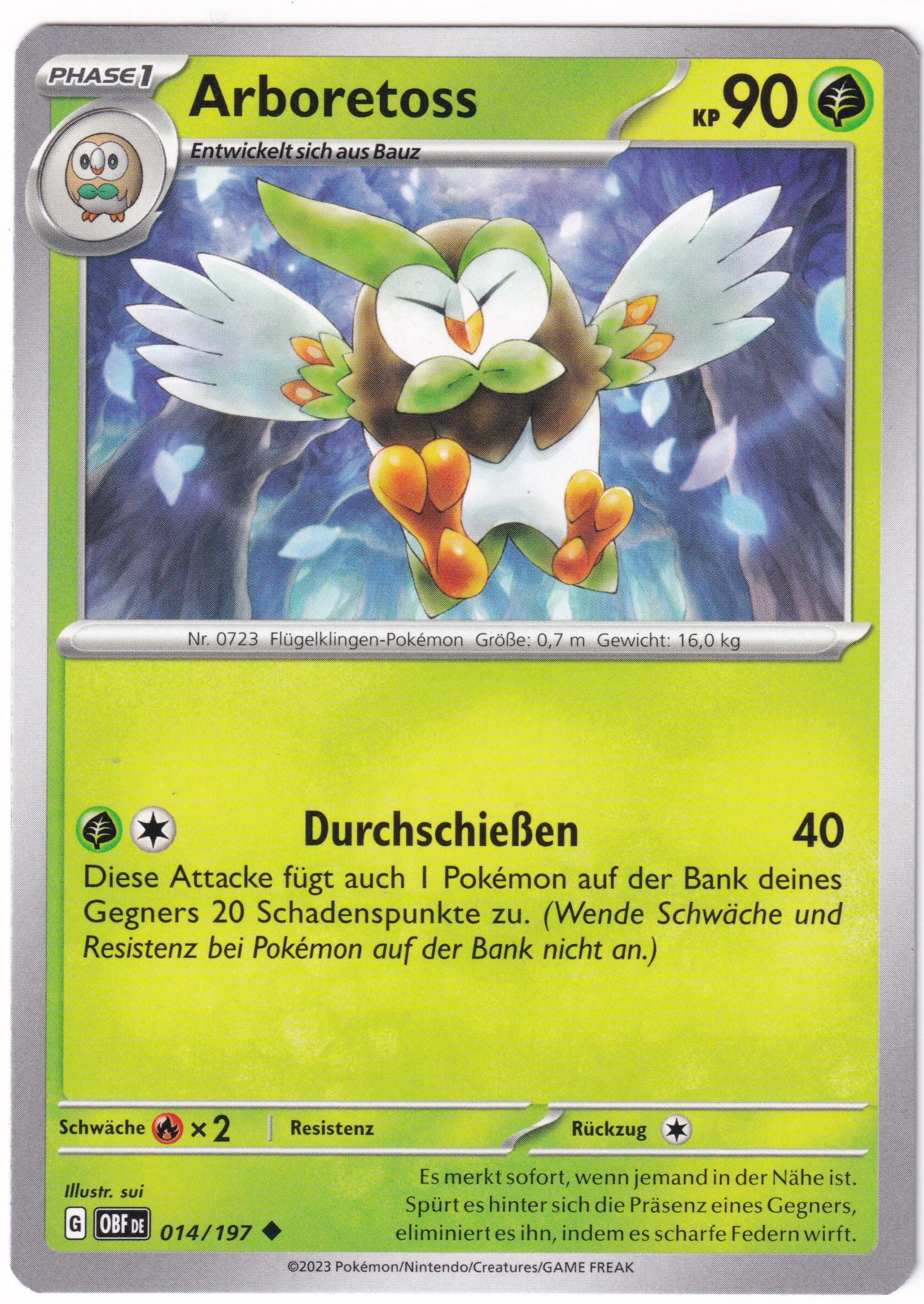 Arboretoss 014/197 Uncommon - Obsidian Flammen Deutsch