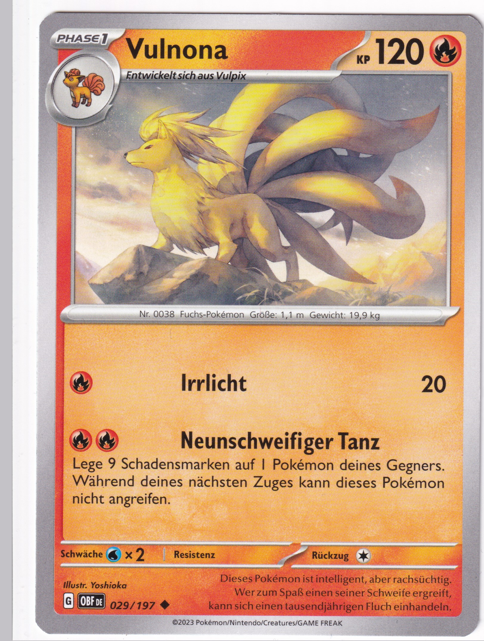 Vulnona 029/197 Uncommon - Obsidian Flammen Deutsch