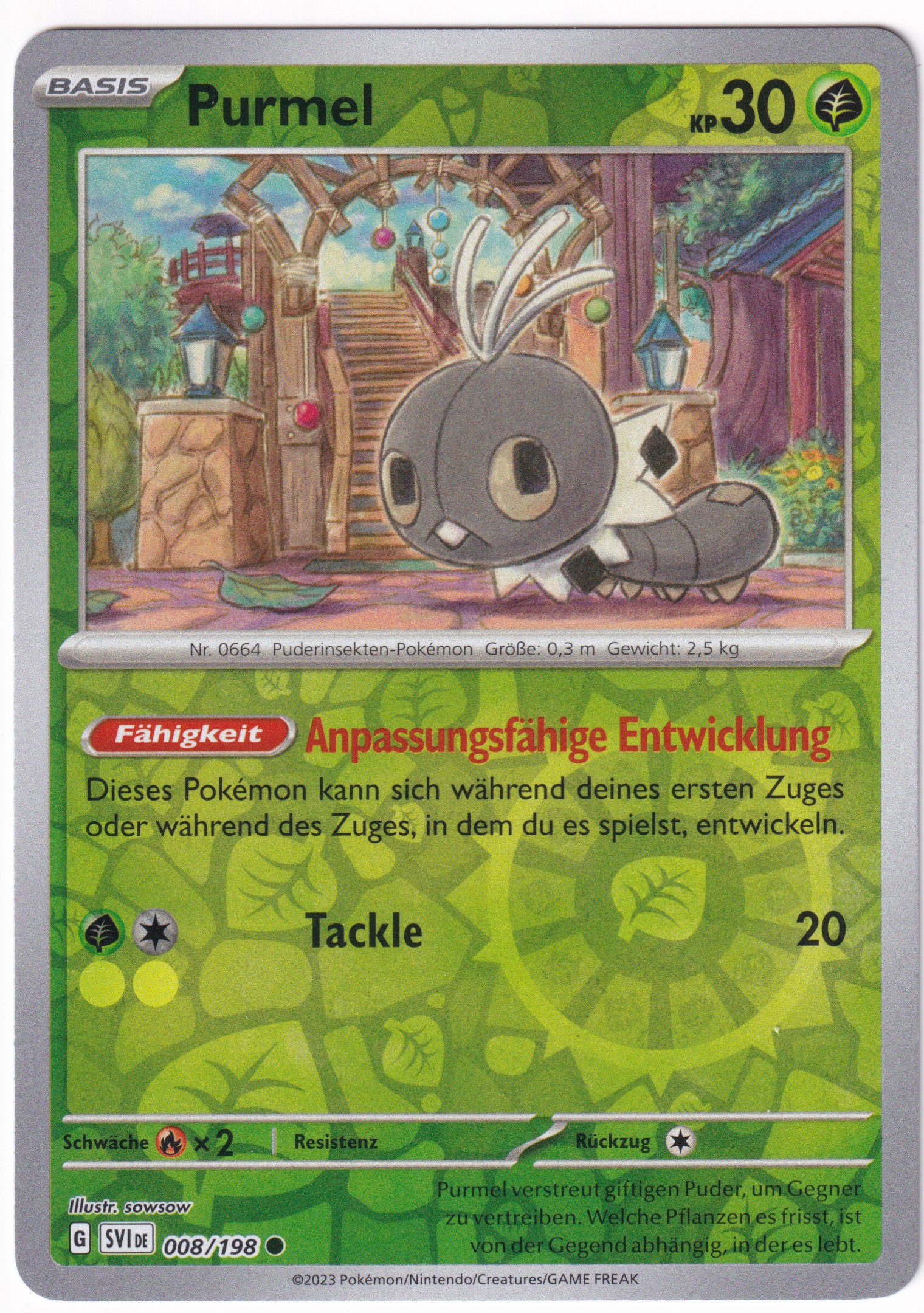 Purmel 008/198 Common Reverse Holo  - Karmesin & Purpur Deutsch