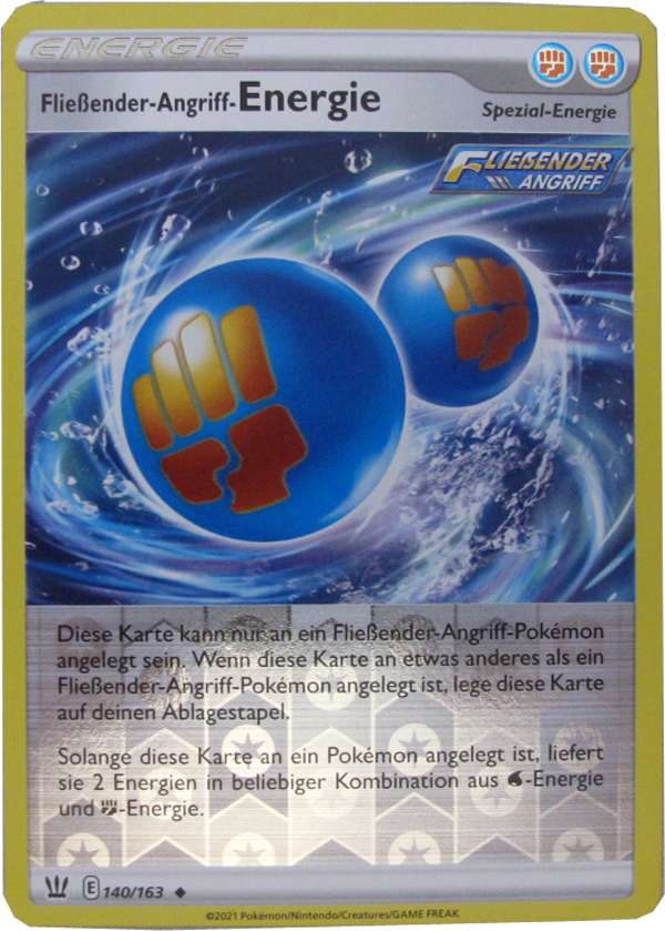 Pokemon 140/163 Fließender-Angriff-Energie Foil Einzelkarte deutsch
