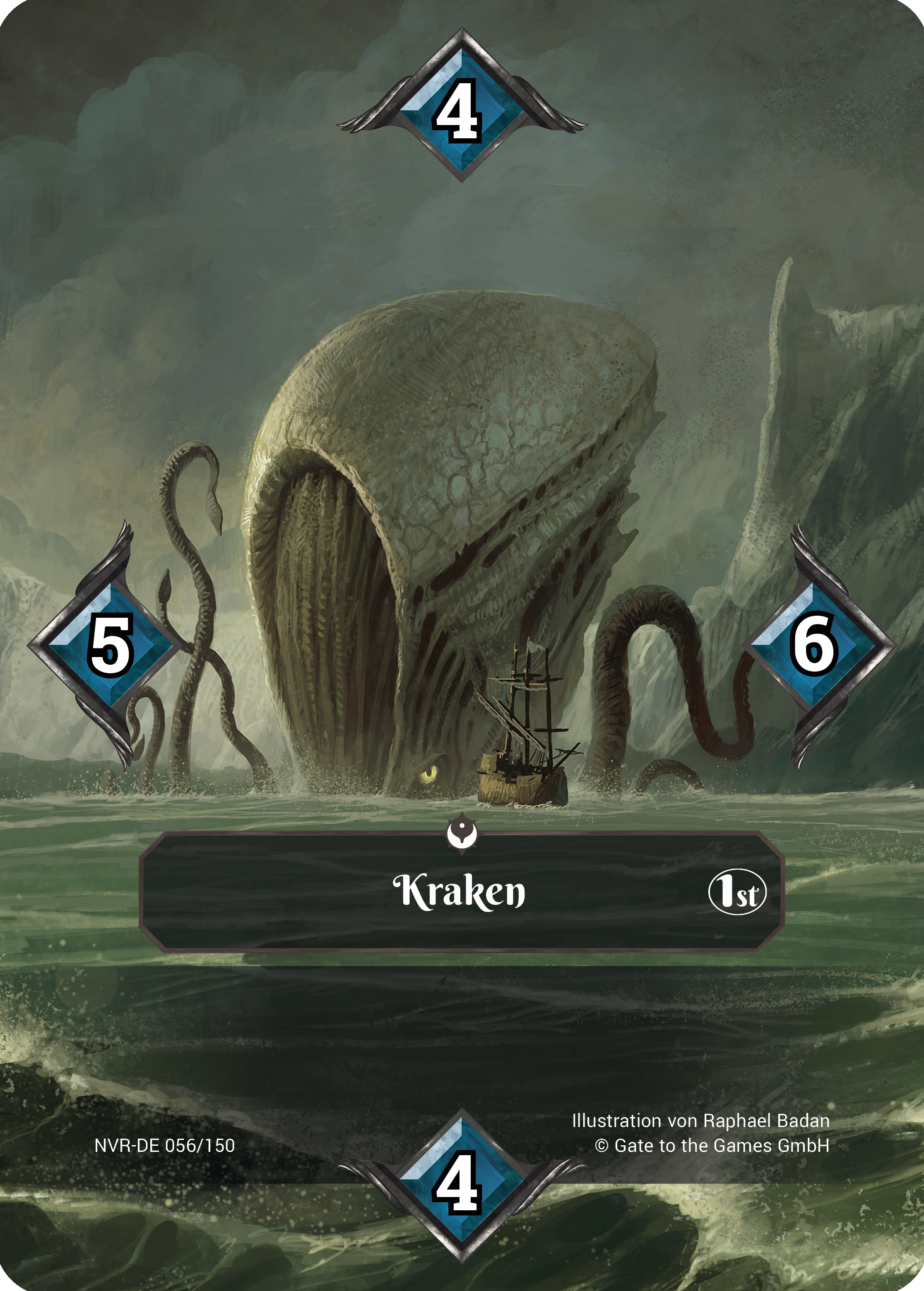 Kraken 056/150 Common  - Alpha 1. Edition DE
