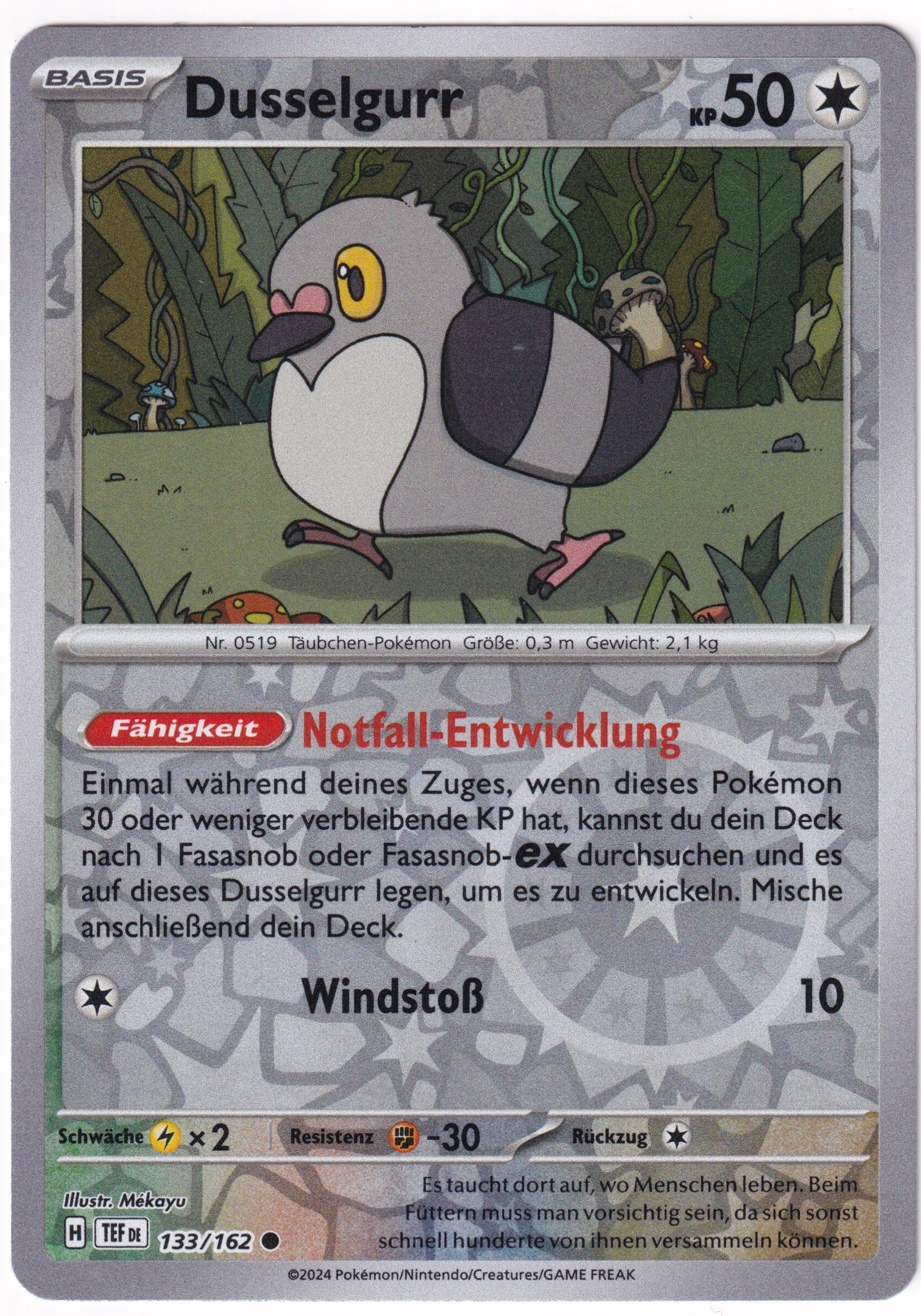 Dusselgurr 133/162 Common Reverse Holo - Karmesin & Purpur - Gewalten der Zeit Deutsch