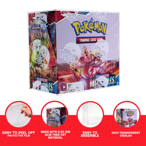 Evoretro Clear Plastic Protectors - Compatible with Pokémon Booster Box