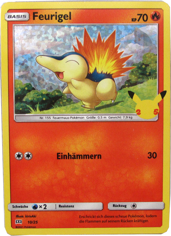 Pokemon MCD 10/25 Feurigel Foil Einzelkarte deutsch