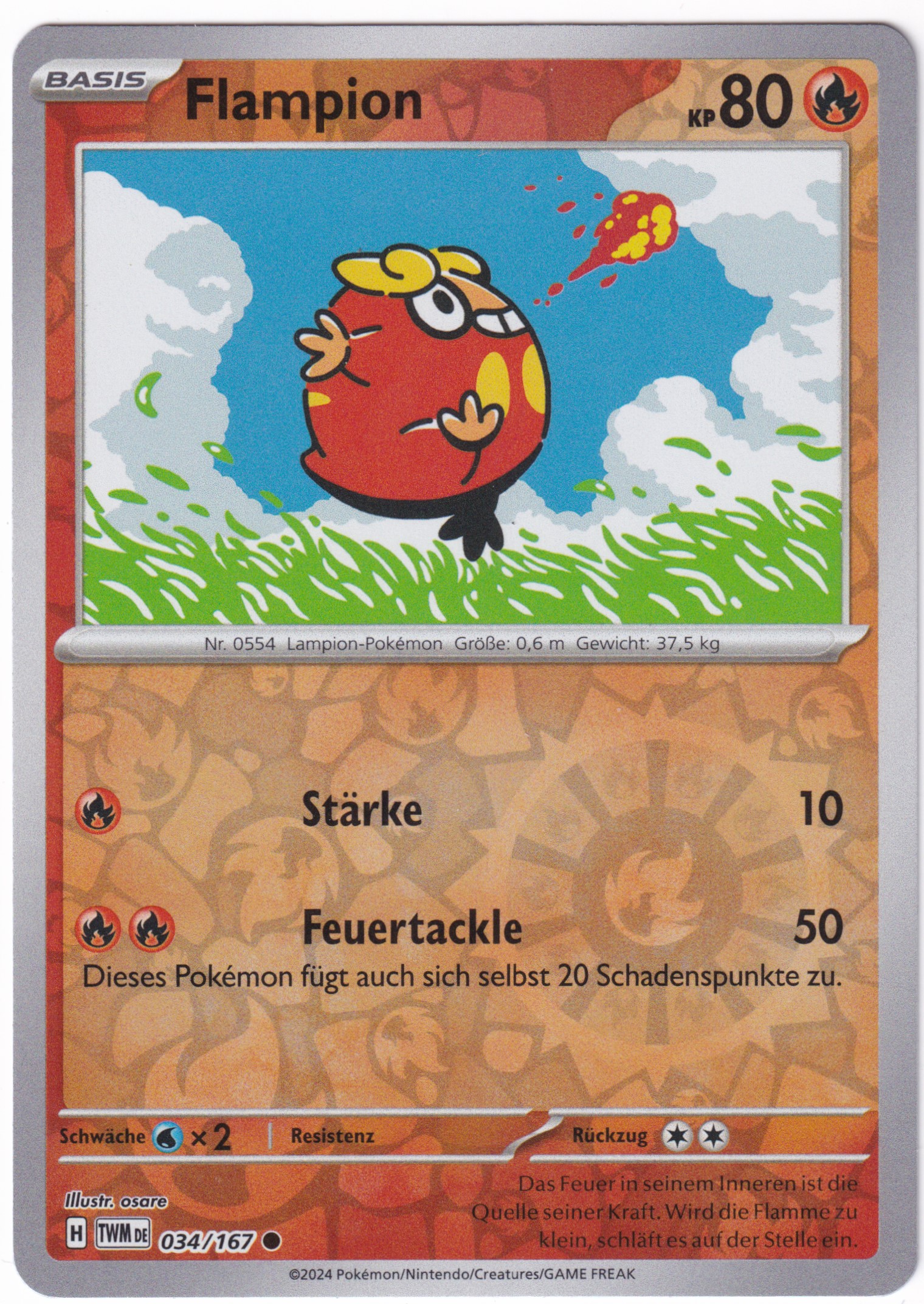 Flampion 034/167 Common Reverse Holo - Karmesin & Purpur - Maskerade im Zwielicht Deutsch