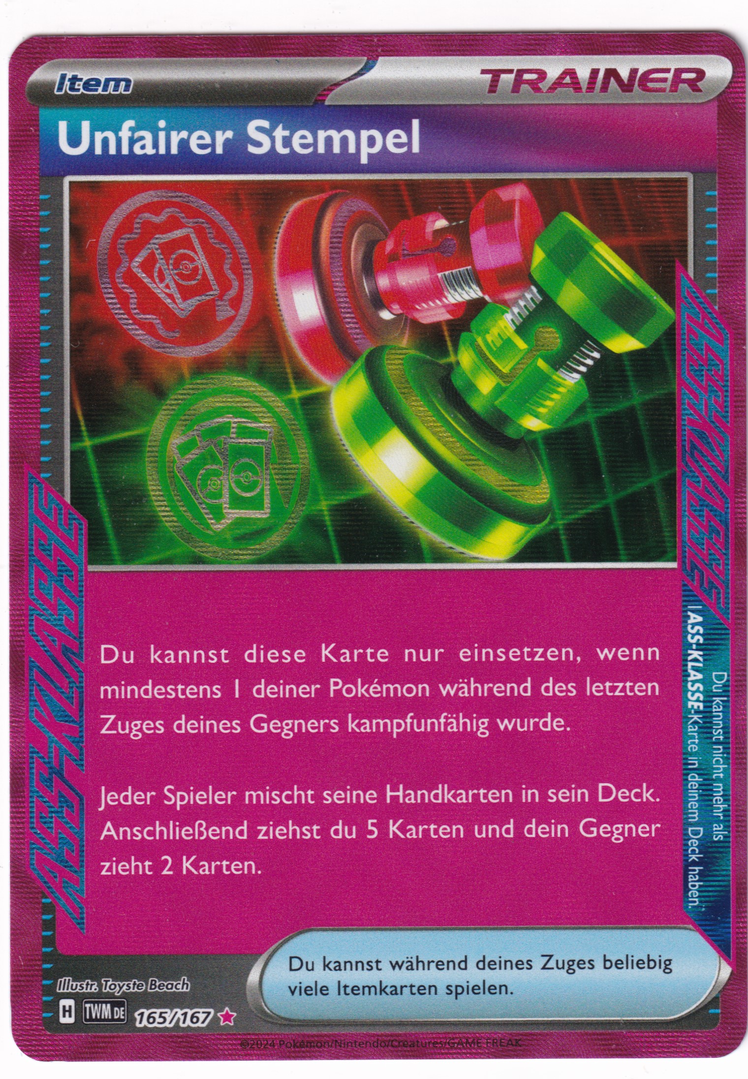 Unfairer Stempel165/167 ACE Rare - Karmesin & Purpur - Maskerade im Zwielicht Deutsch