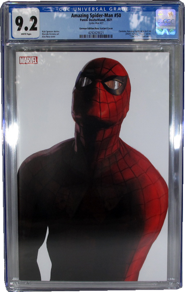 SPIDER-MAN #27 - ALEX ROSS VIRGIN VARIANT - CGC GRADED 9.2