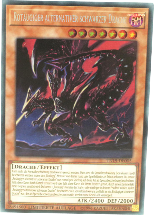 TN19-DE005 Rotäugiger Alternativer schwarzer Drache