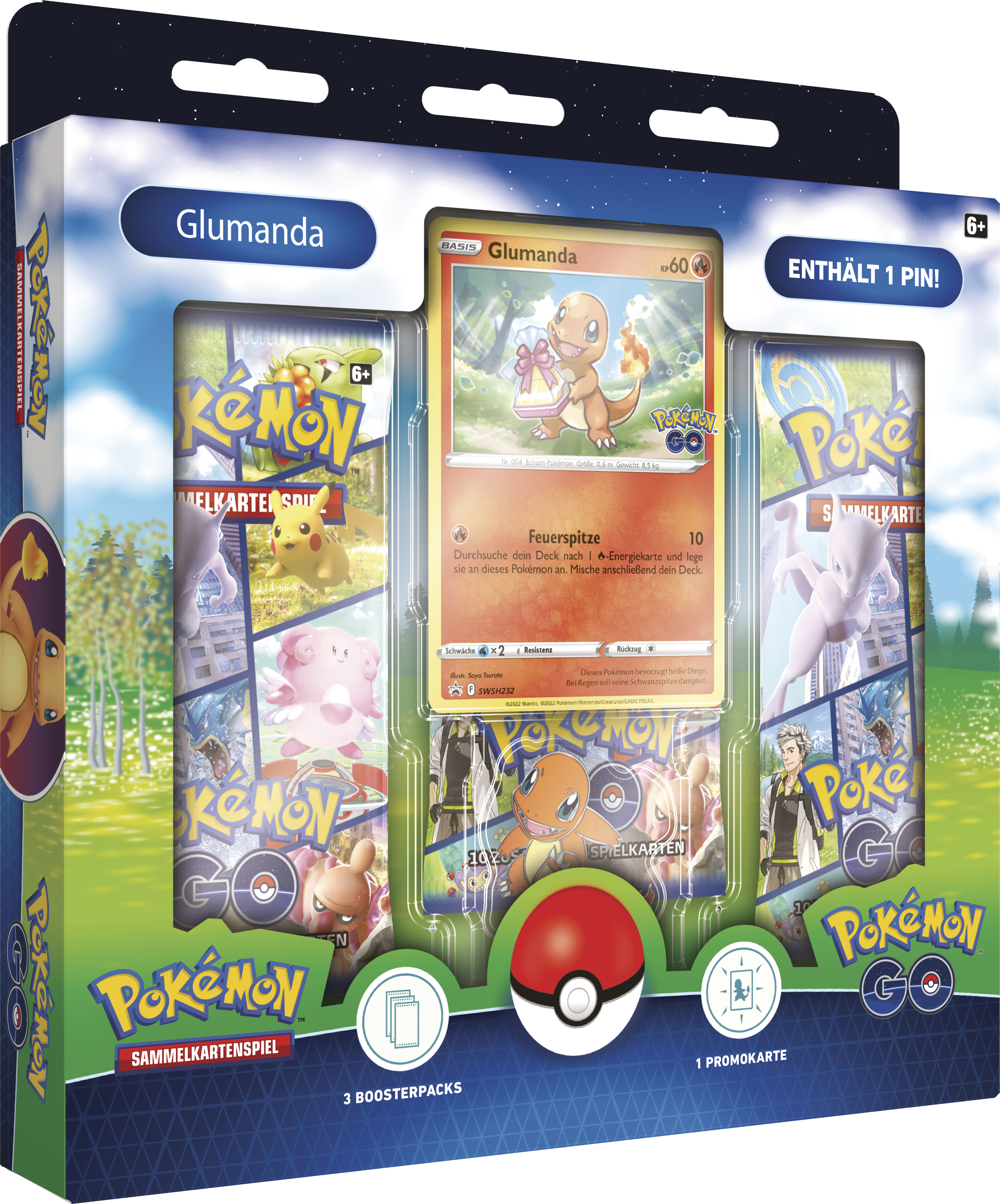 Pokemon Go Pin Box Glumanda deutsch