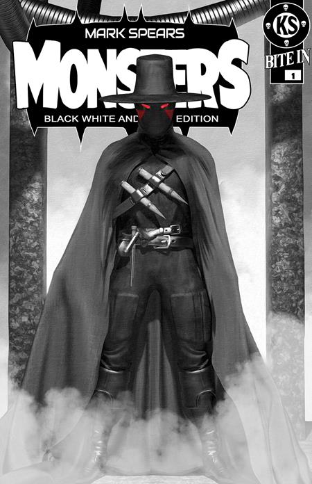 MARK SPEARS MONSTERS #1 7TH PTG BLACK WHITE & DEAD EDITION CVR D ABSOLUTE BATMAN #1 HOMAGE VAR