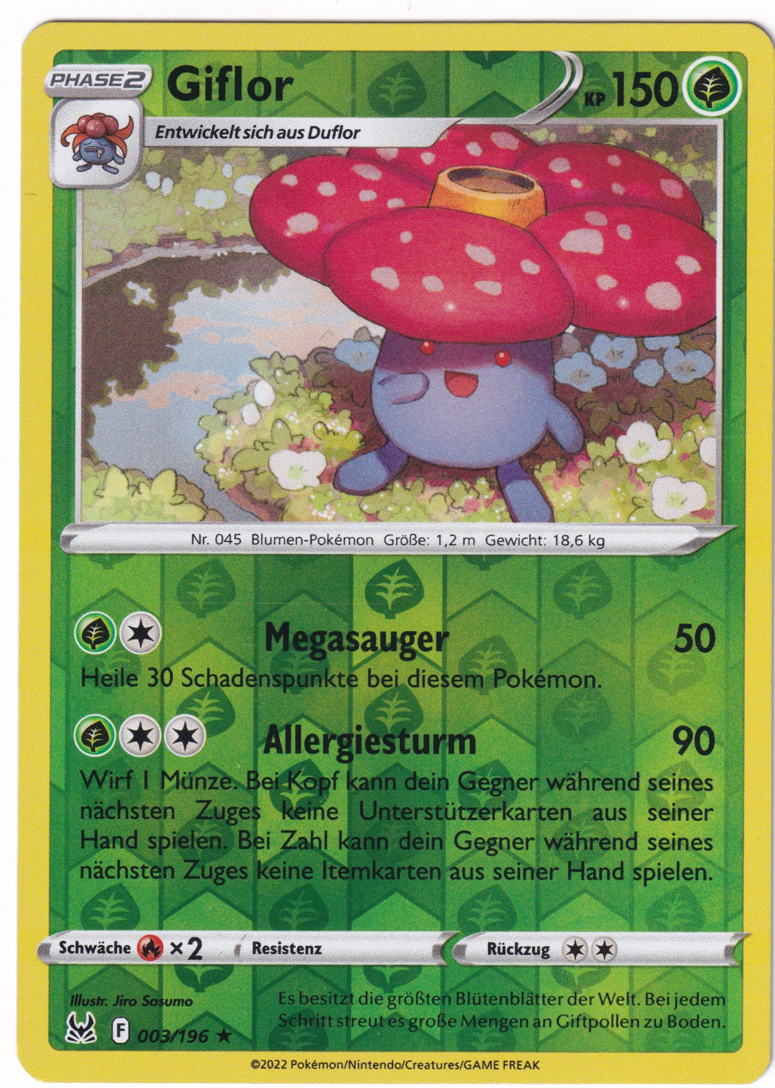 Giflor 003/196 Rare Reverse Holo - Verlorener Ursprung Deutsch