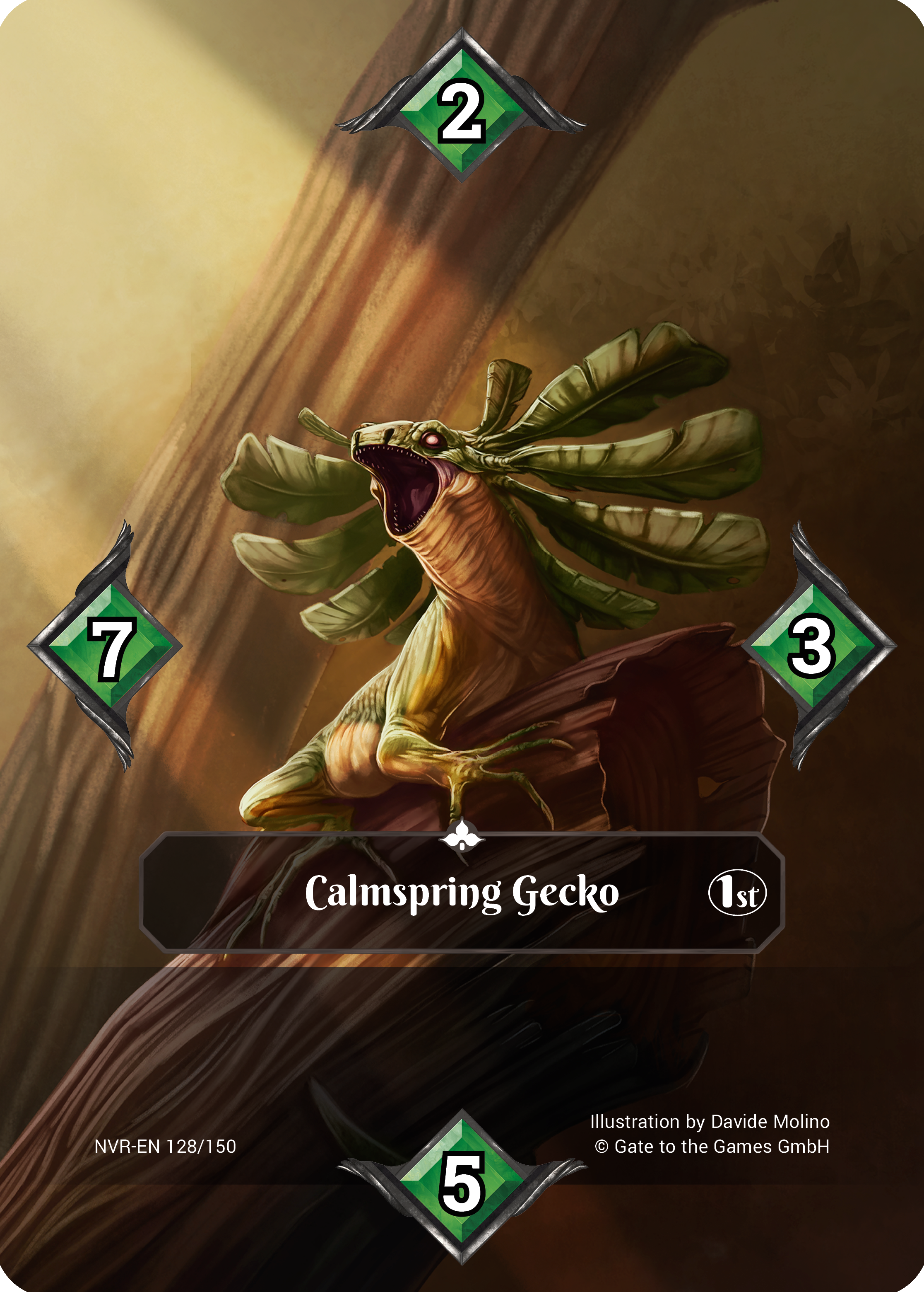 Calmspring Gecko 128/150 Common  - Alpha 1. Edition EN