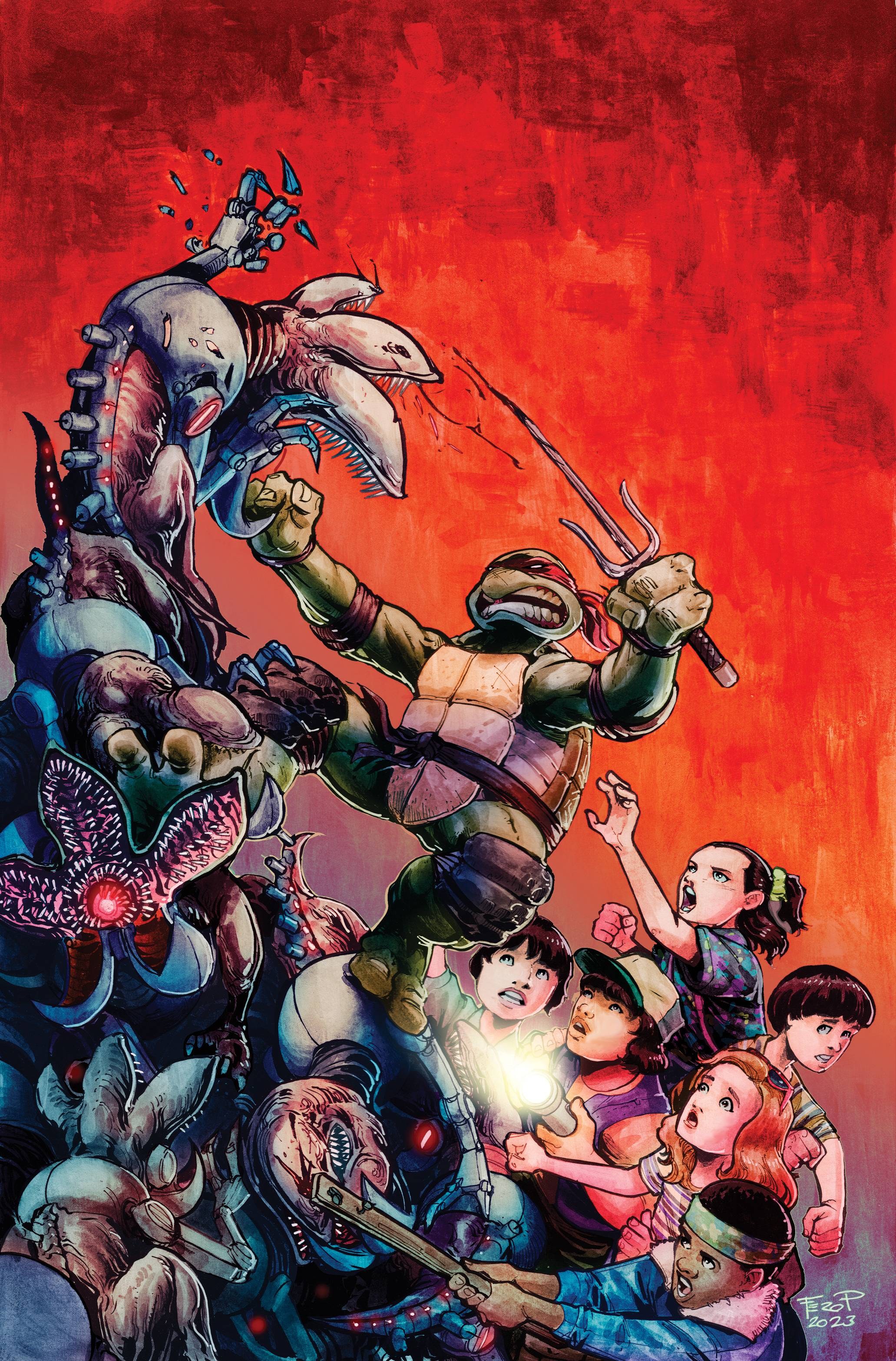 TURTLES TMNT X STRANGER THINGS #3 - 1:25 INCV PE VIRGIN VAR